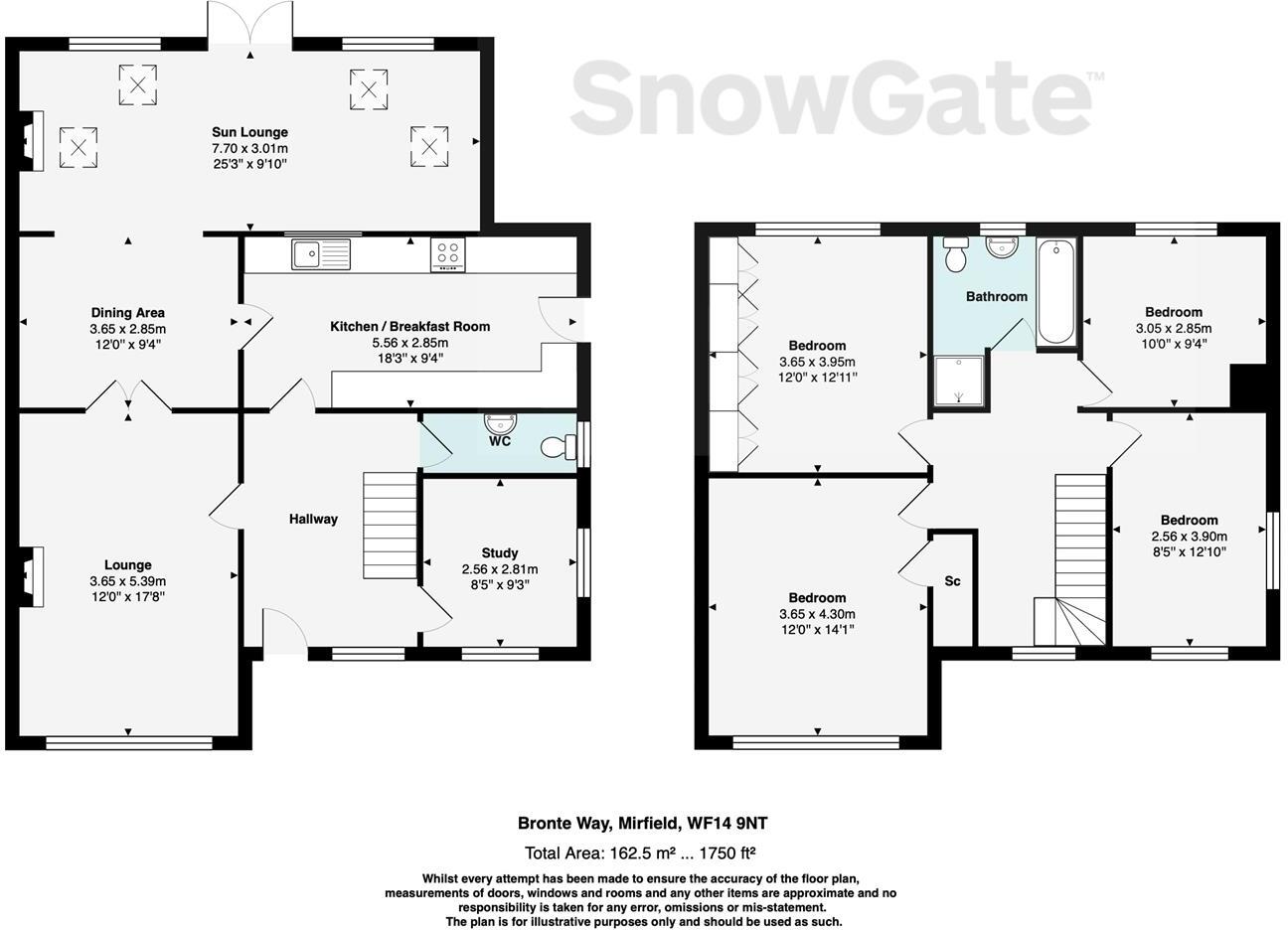 Bronte Way, Mirfield floorplan