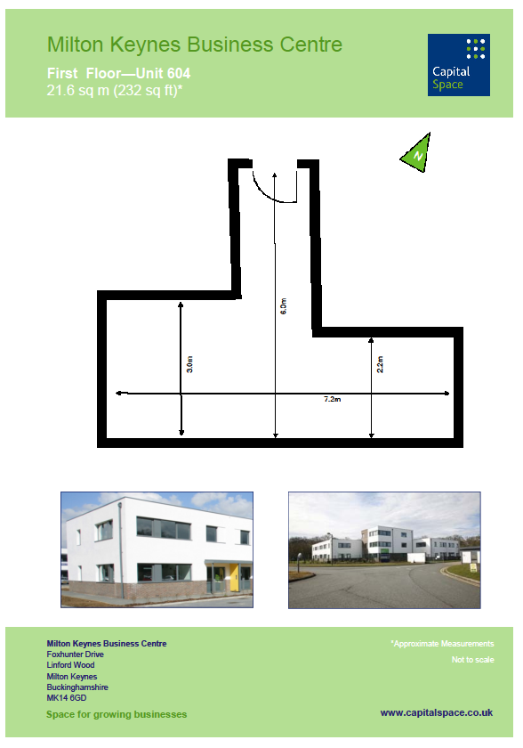 Floorplan for 604 (small office)