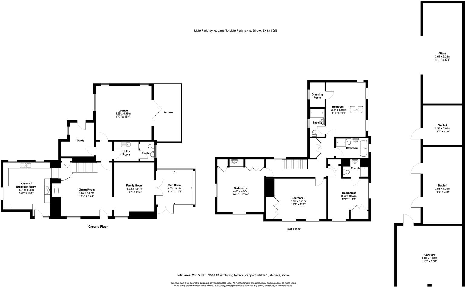 Shute, Axminster floorplan