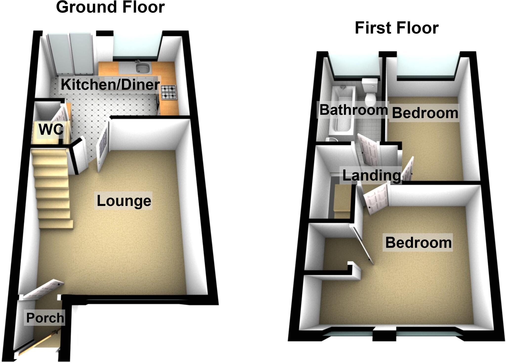 Penwell Fold, Oldham, OL1 floorplan