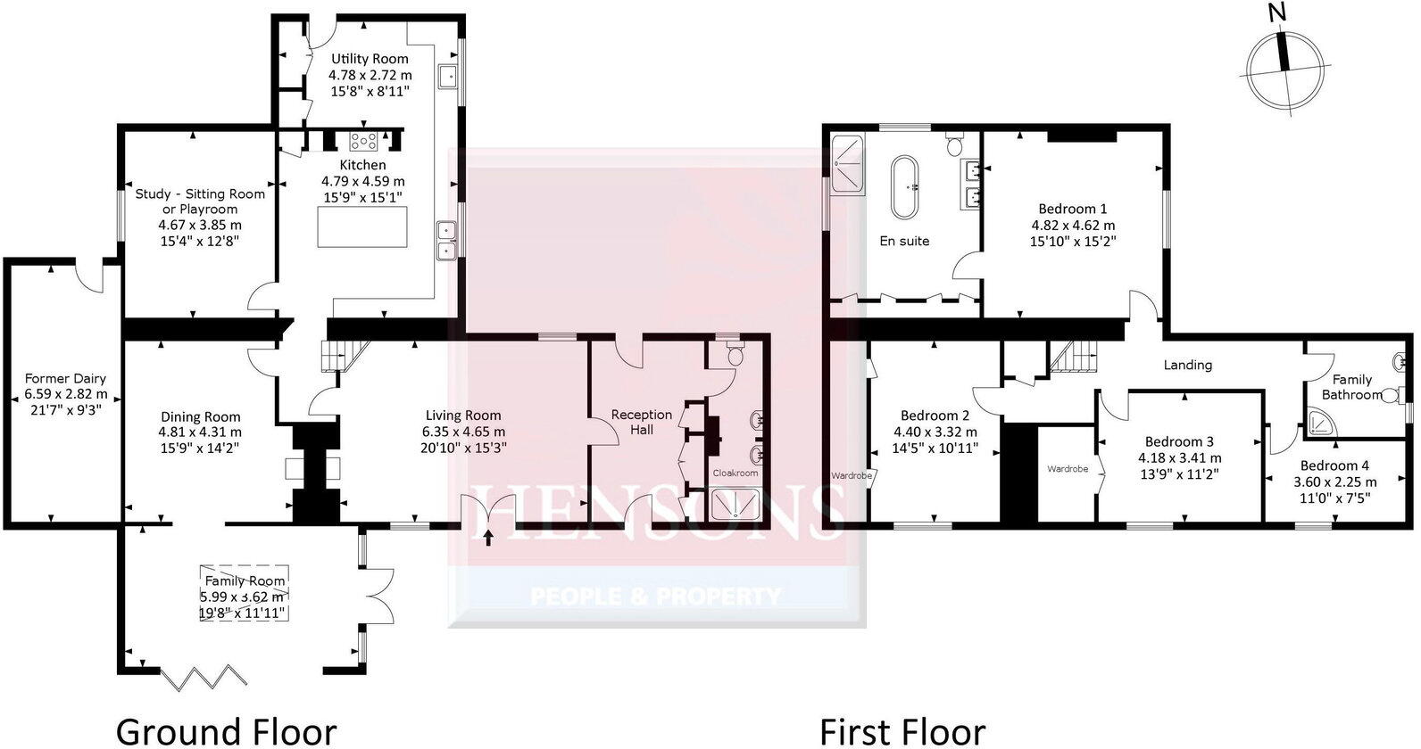 Nailsea - a significant Grade II listed period farmohouse with an extensive level garden floorplan