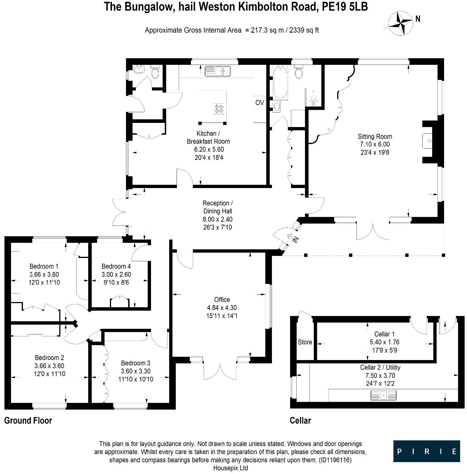 Kimbolton Road, Hail Weston, St. Neots floorplan