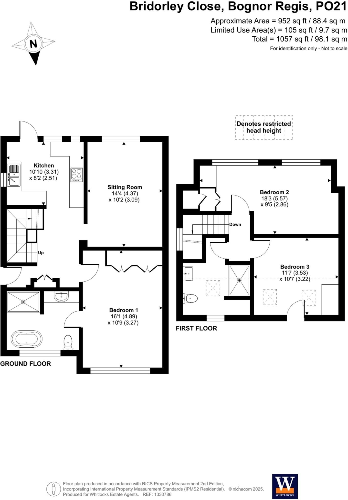 Bridorley Close, Nyetimber, Bognor Regis PO21 floorplan