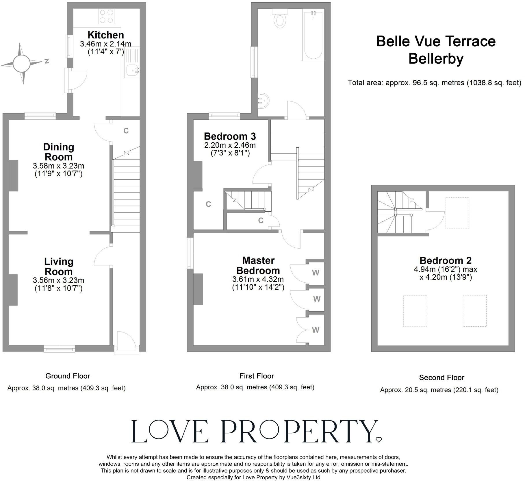 5 Belle Vue Terrace, Bellerby, Leyburn, North Yorkshire, DL8 5QL floorplan