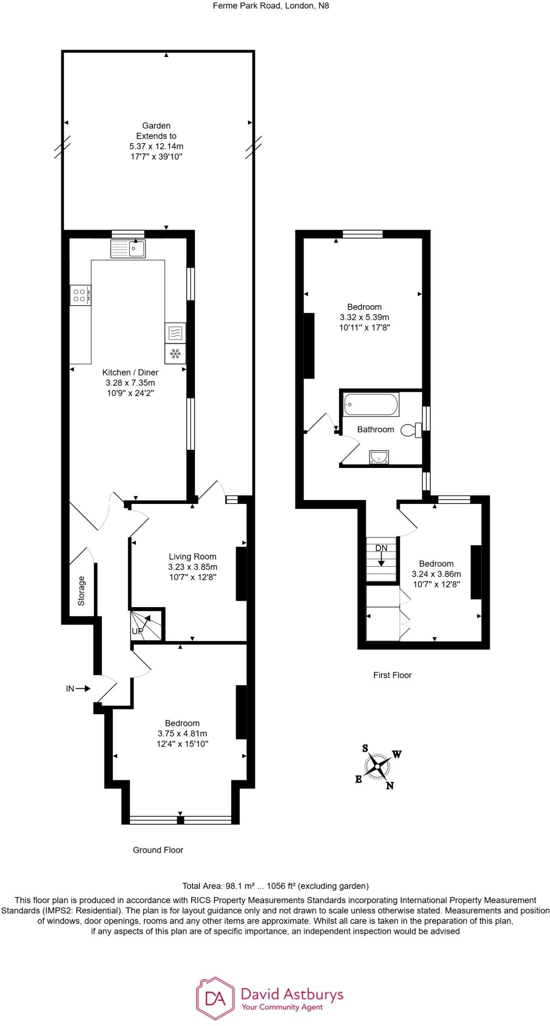 Ferme Park Road, Crouch End N8 floorplan