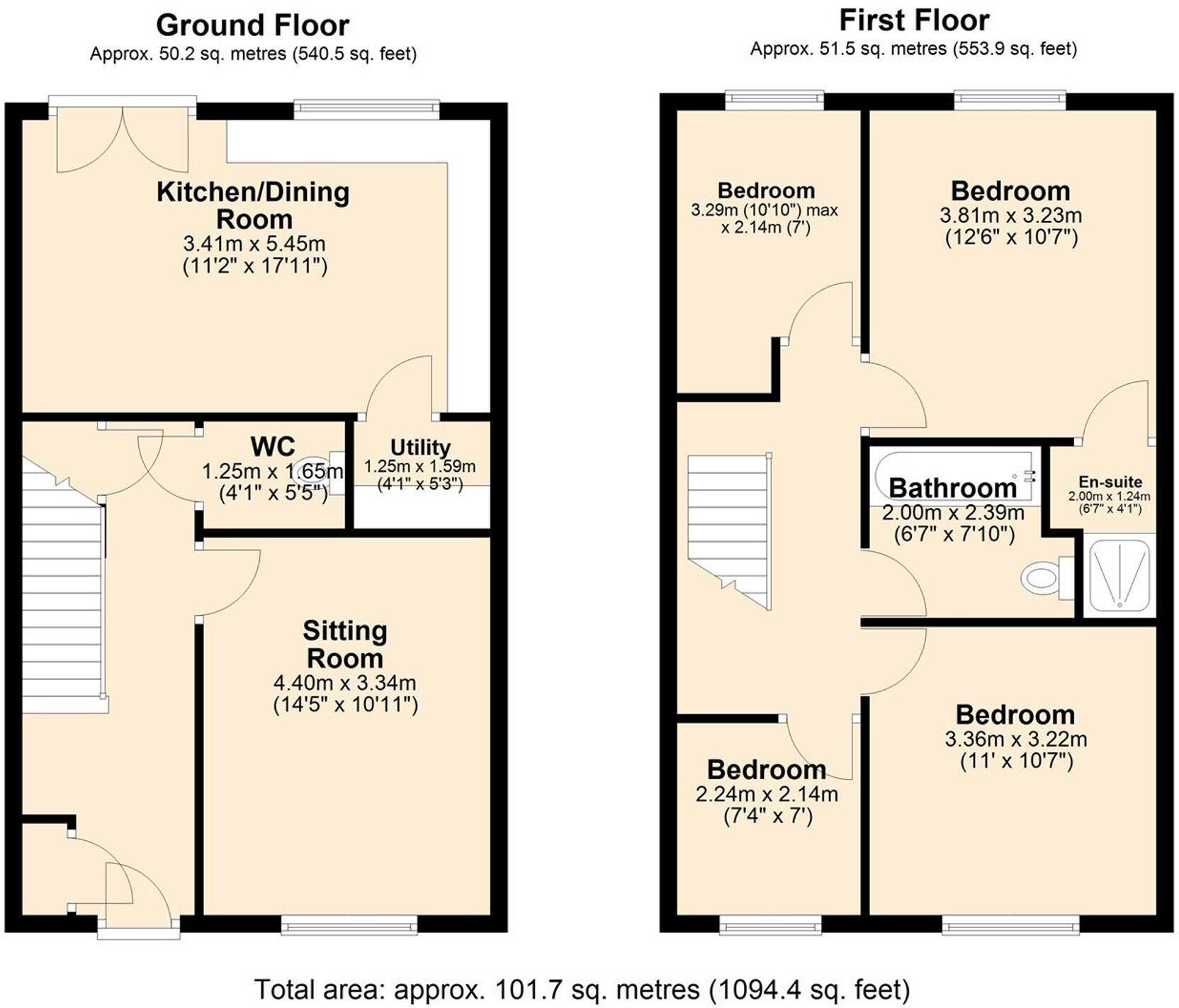Bakersfield, Aspull, WN2 floorplan