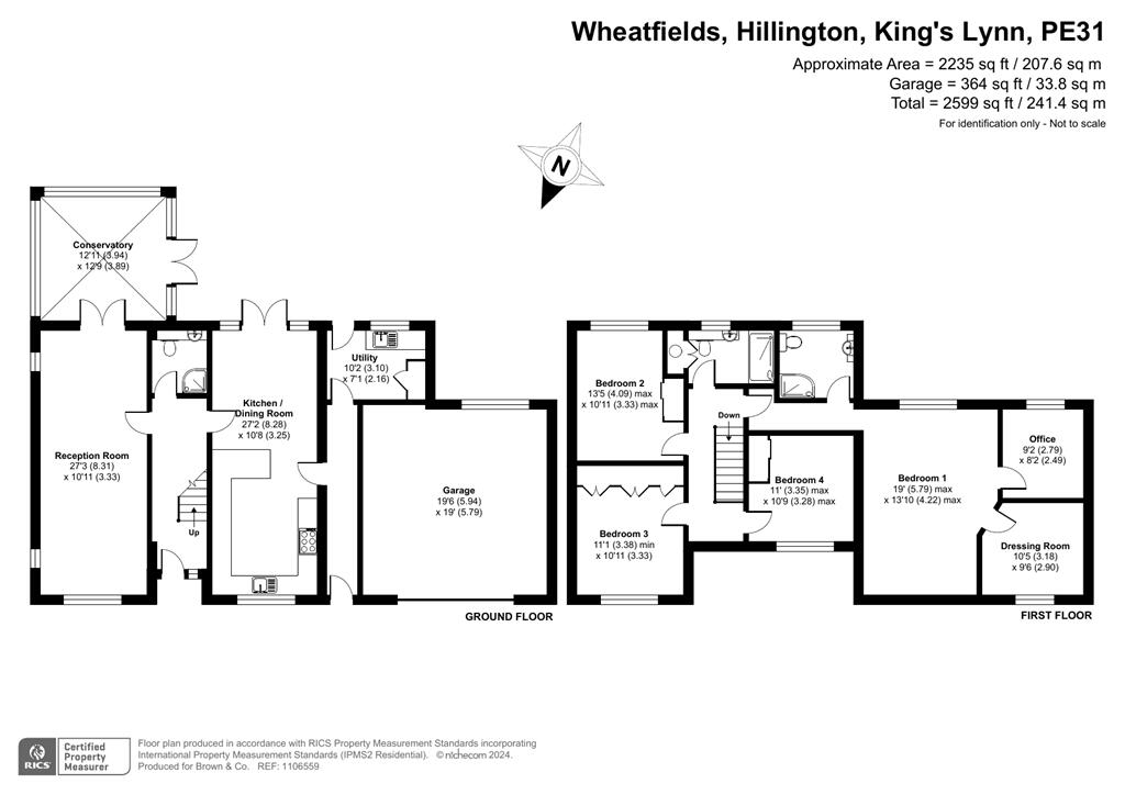 1 Wheatfields, Hillington, Kings Lynn PE31 6BH floorplan