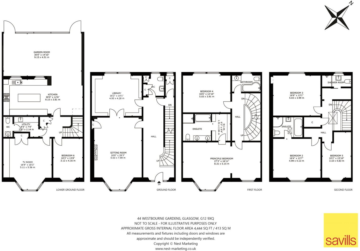 44, Westbourne Gardens, Glasgow, Glasgow City, G12 floorplan
