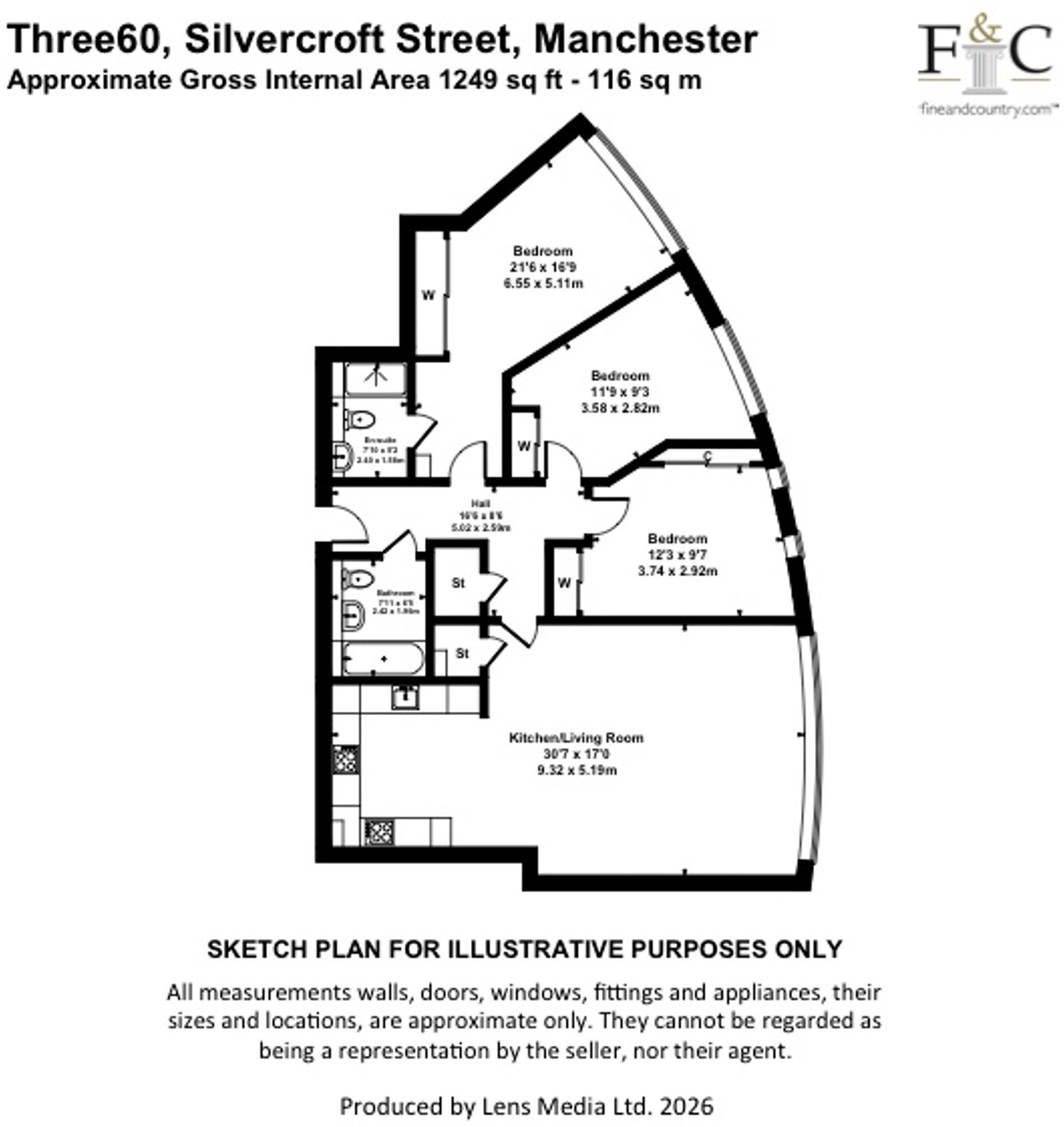 Three60, Silvercroft Street, Manchester M15 floorplan