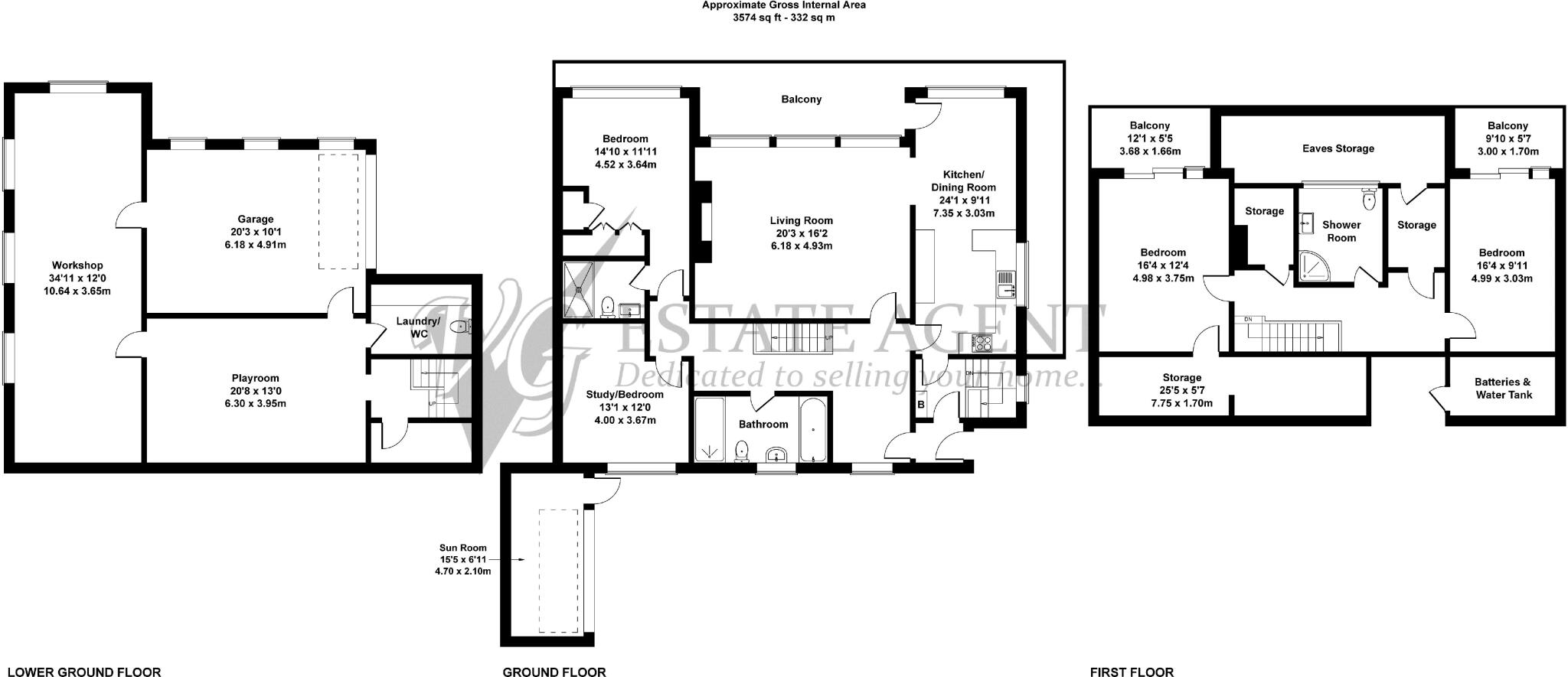 140 Oldham Road, Ripponden HX6 4EA floorplan