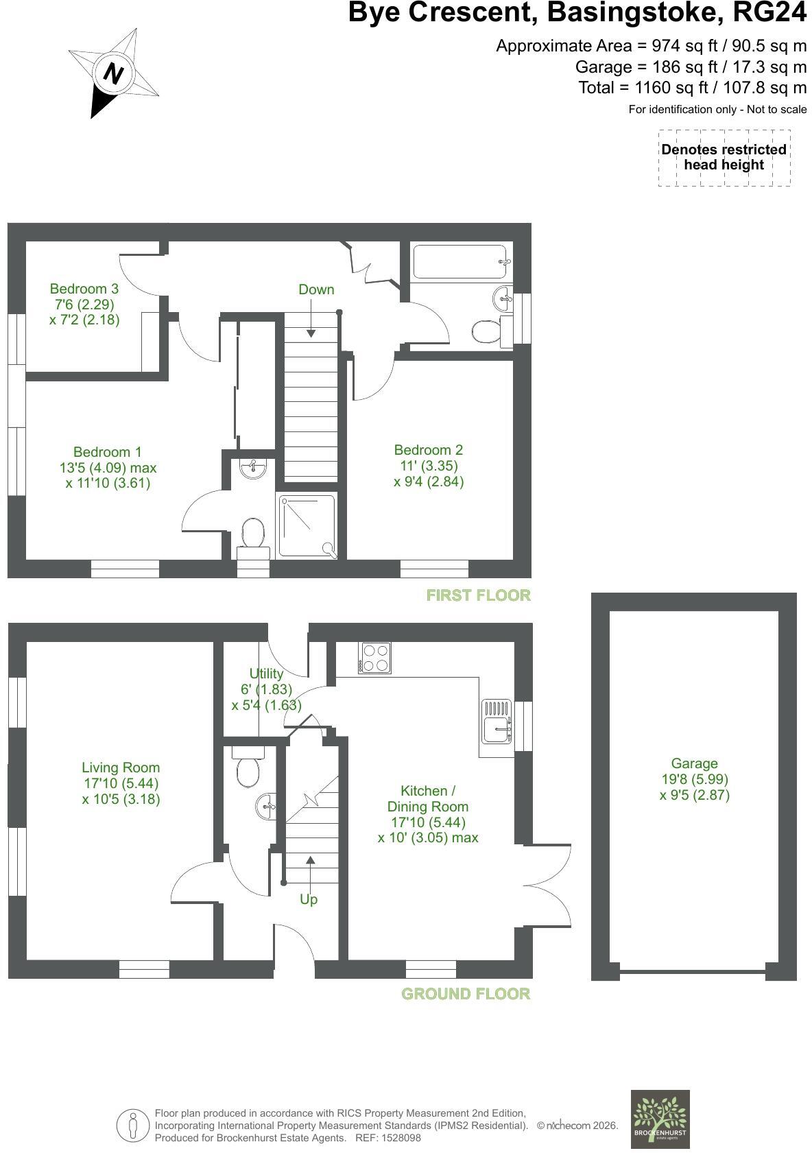 Bye Crescent, Basingstoke RG24 9LW floorplan