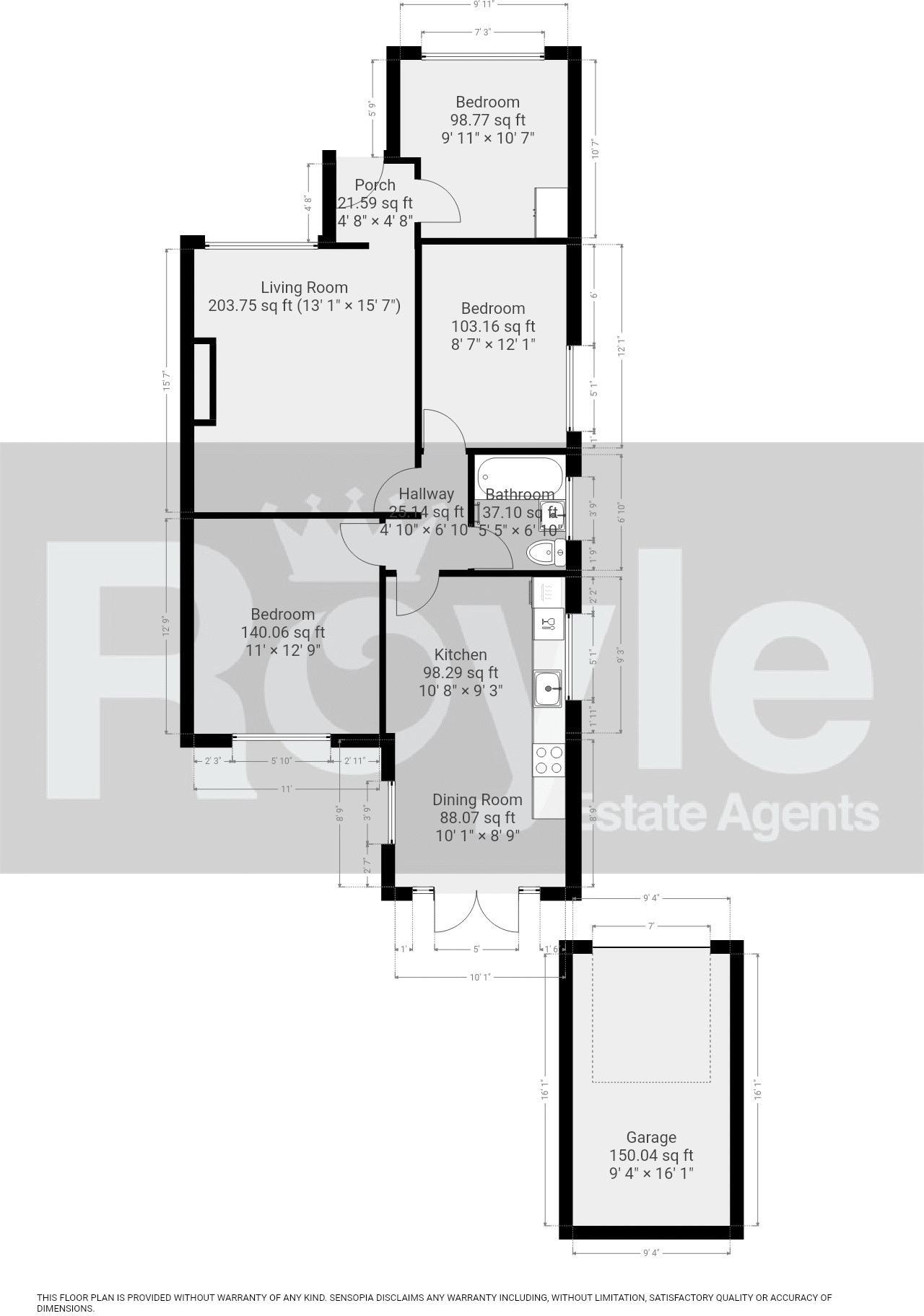 No. 56, Coniston Avenue, Knott End-on-Sea, Lancs FY6 0DP floorplan