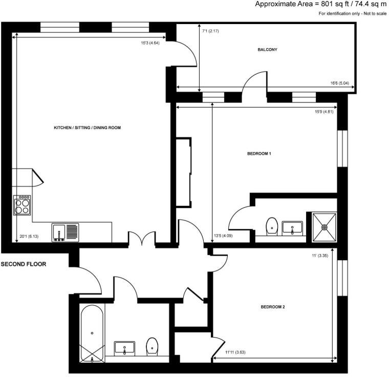 Grosvenor Court, Hipley Street, Woking, GU22 floorplan