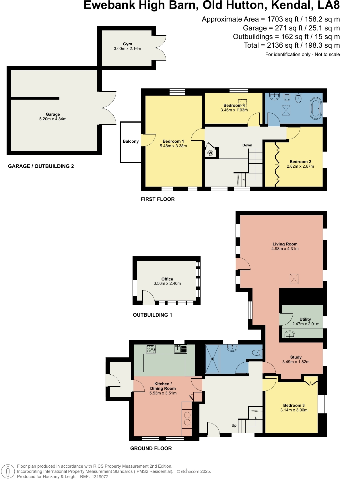 Ewebank, High Barn , Old Hutton, Kendal, Cumbria, LA8 0NS floorplan
