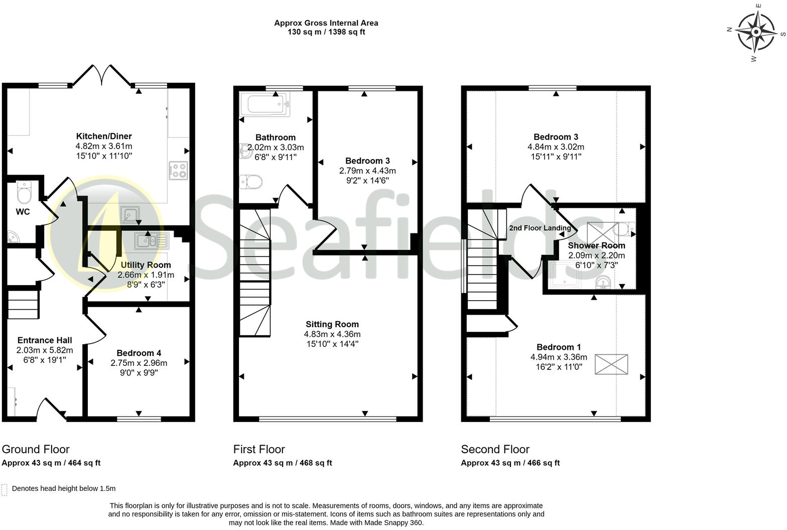 Seafield Road, Seaview, PO34 5HD floorplan