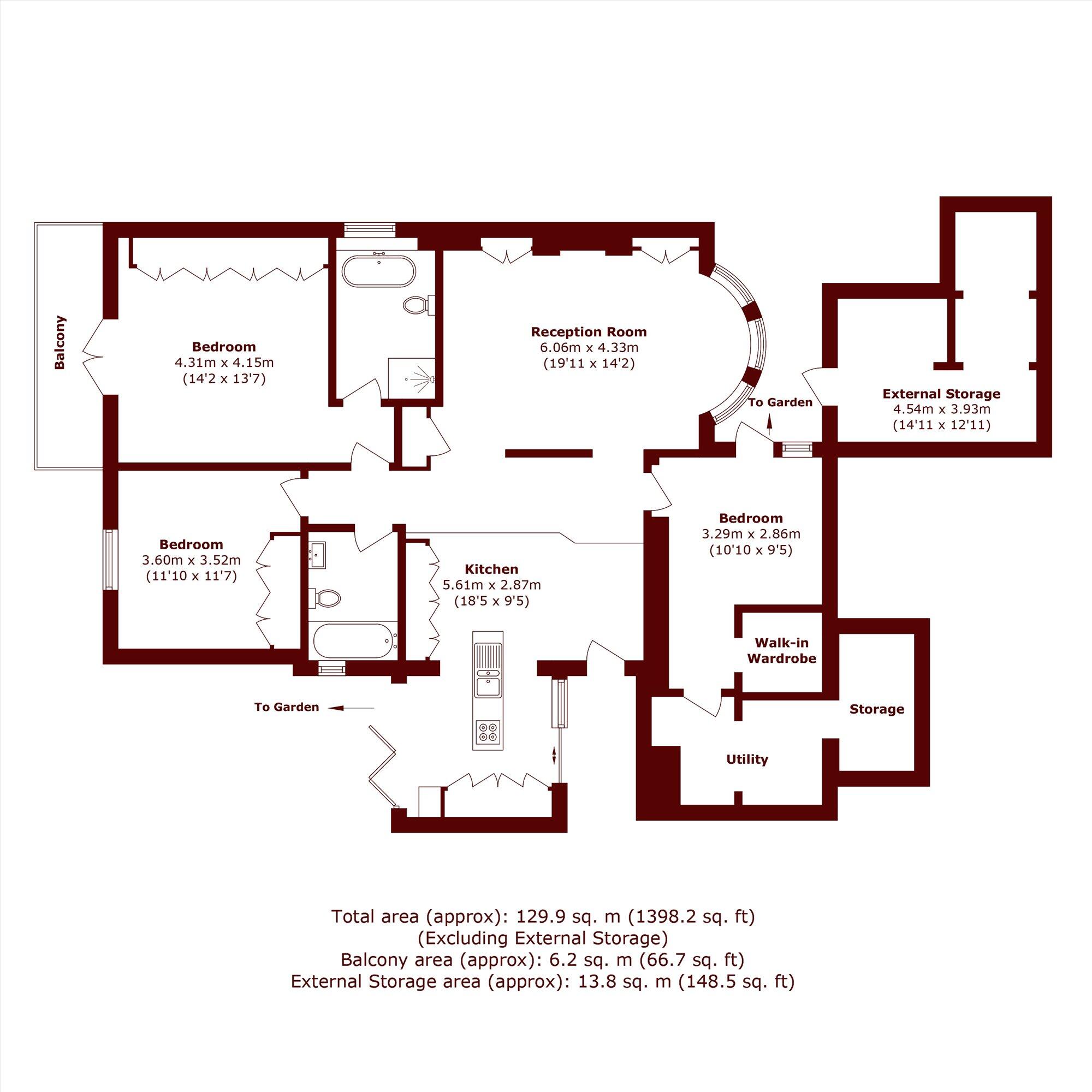 Altenburg Gardens, Battersea floorplan