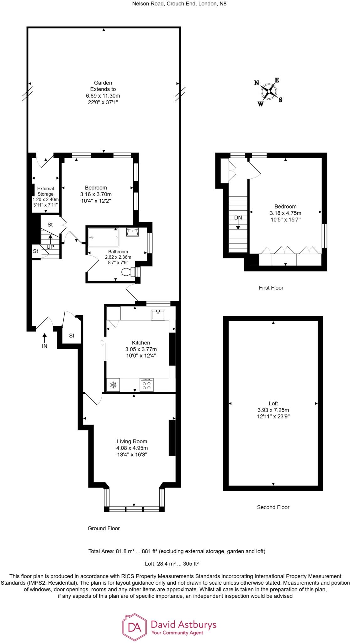 Nelson Road, Crouch End N8 floorplan