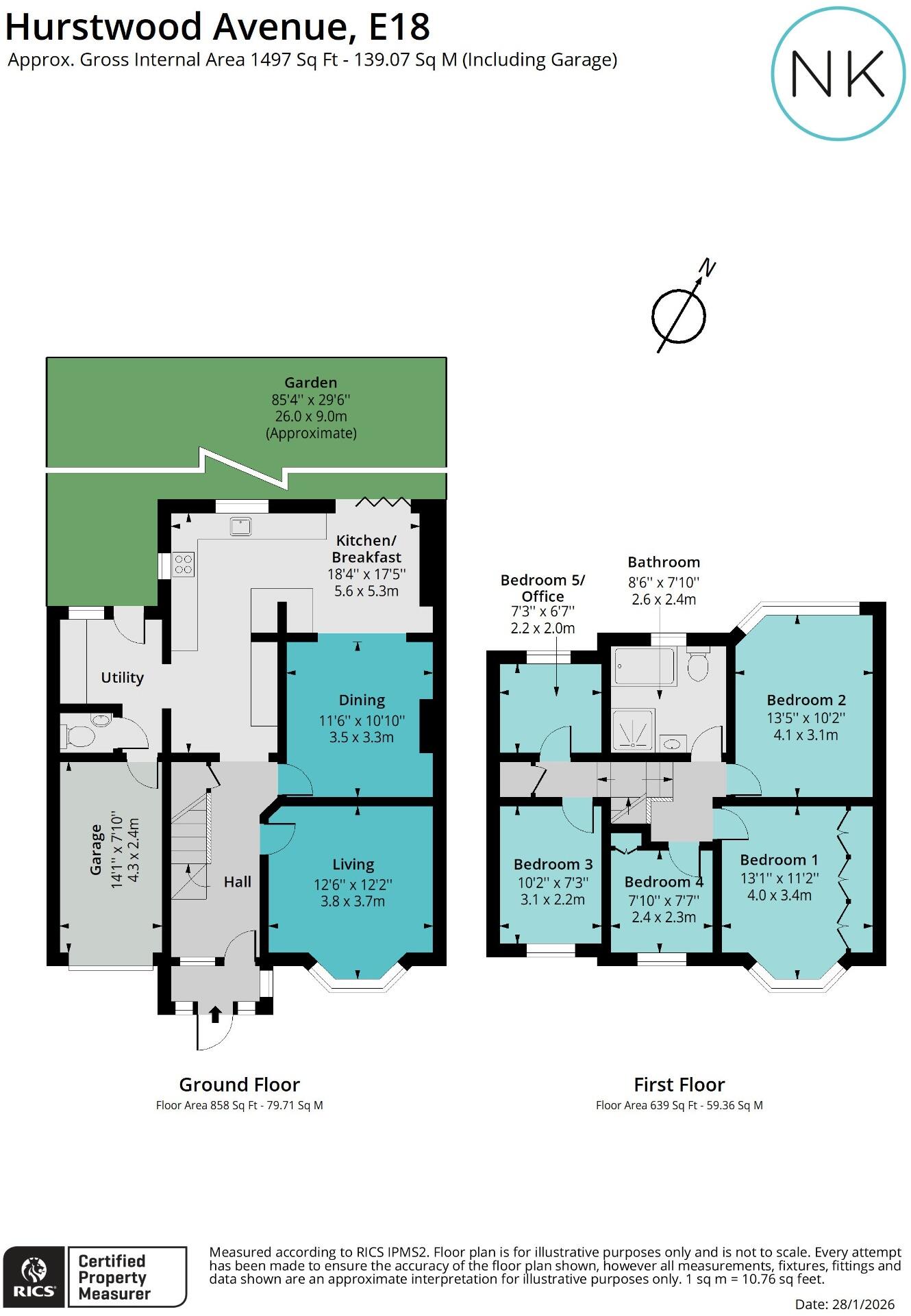Hurstwood Avenue, South Woodford, London, E18 1NT floorplan