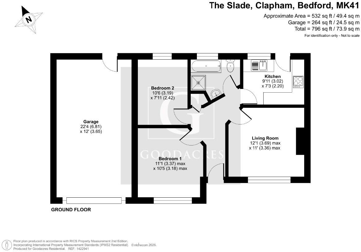 The Slade, Clapham, Bedford floorplan