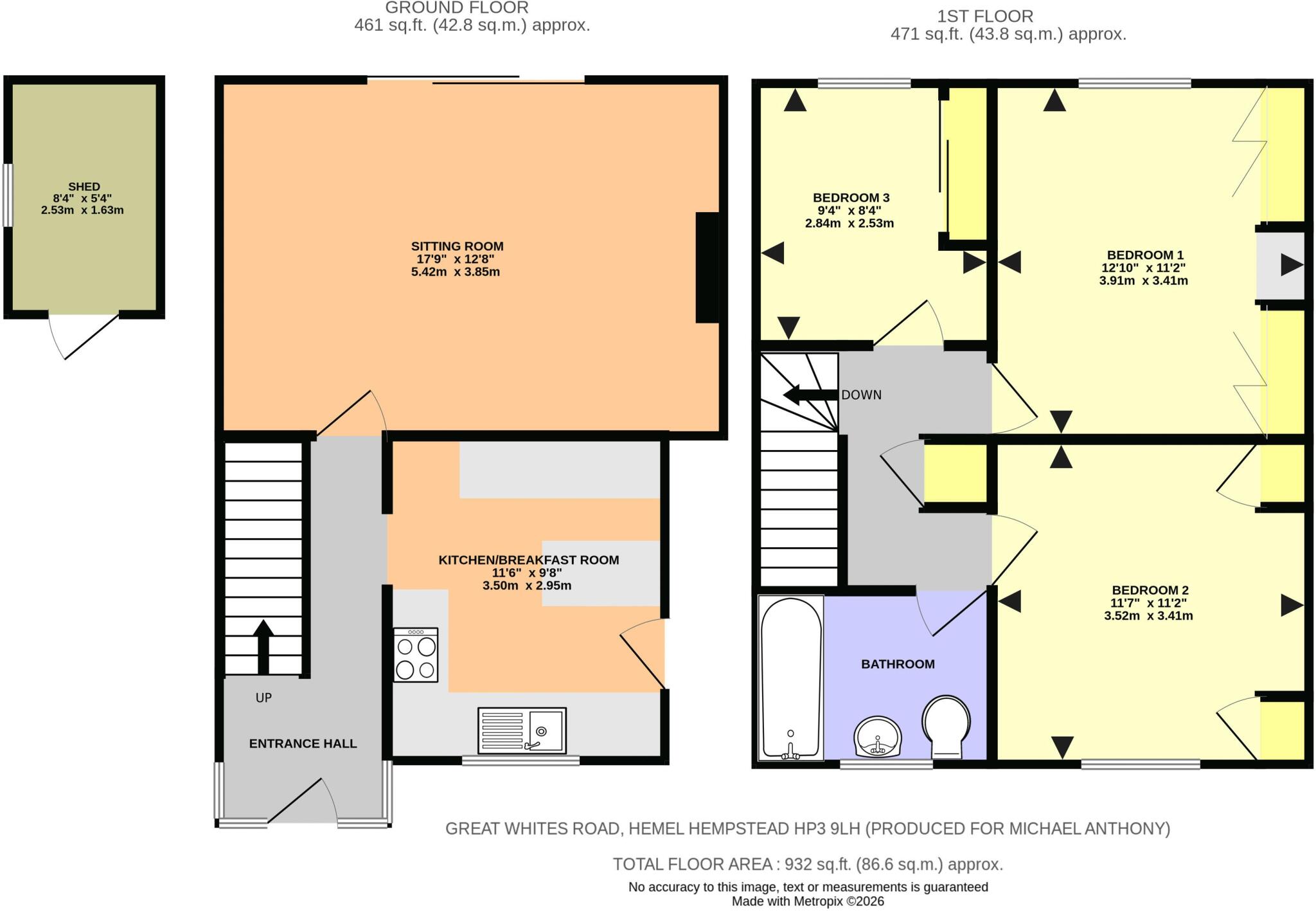 Great Whites Road, Hemel Hempstead floorplan