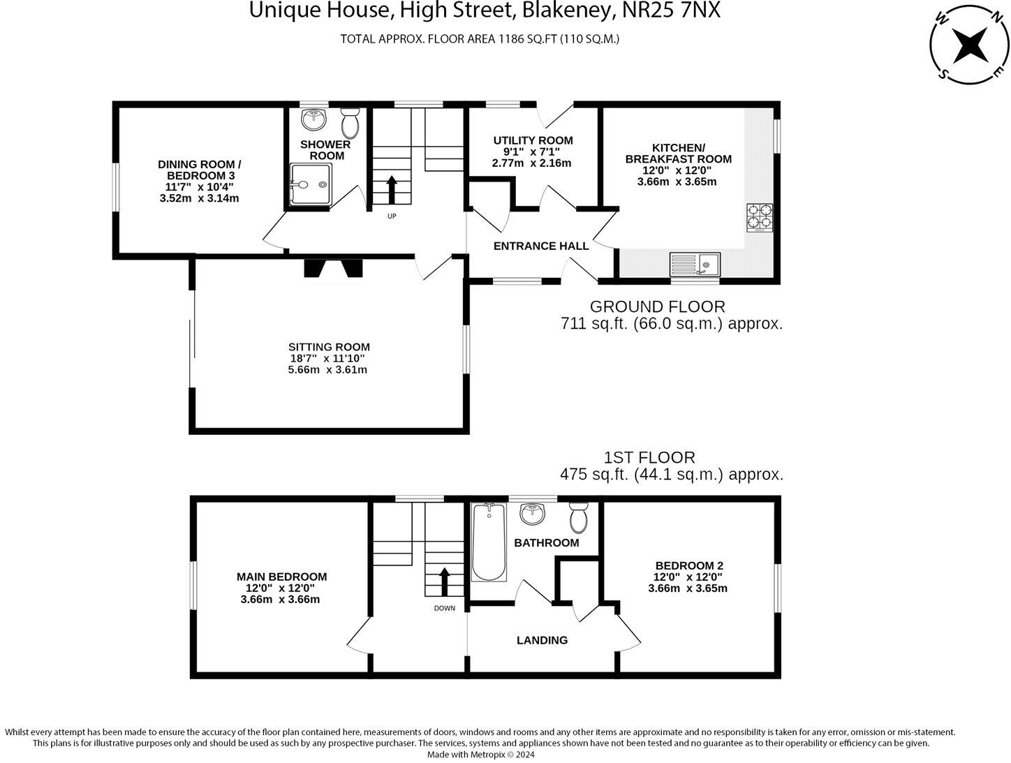 High Street, Blakeney, Holt, Norfolk, NR25 floorplan