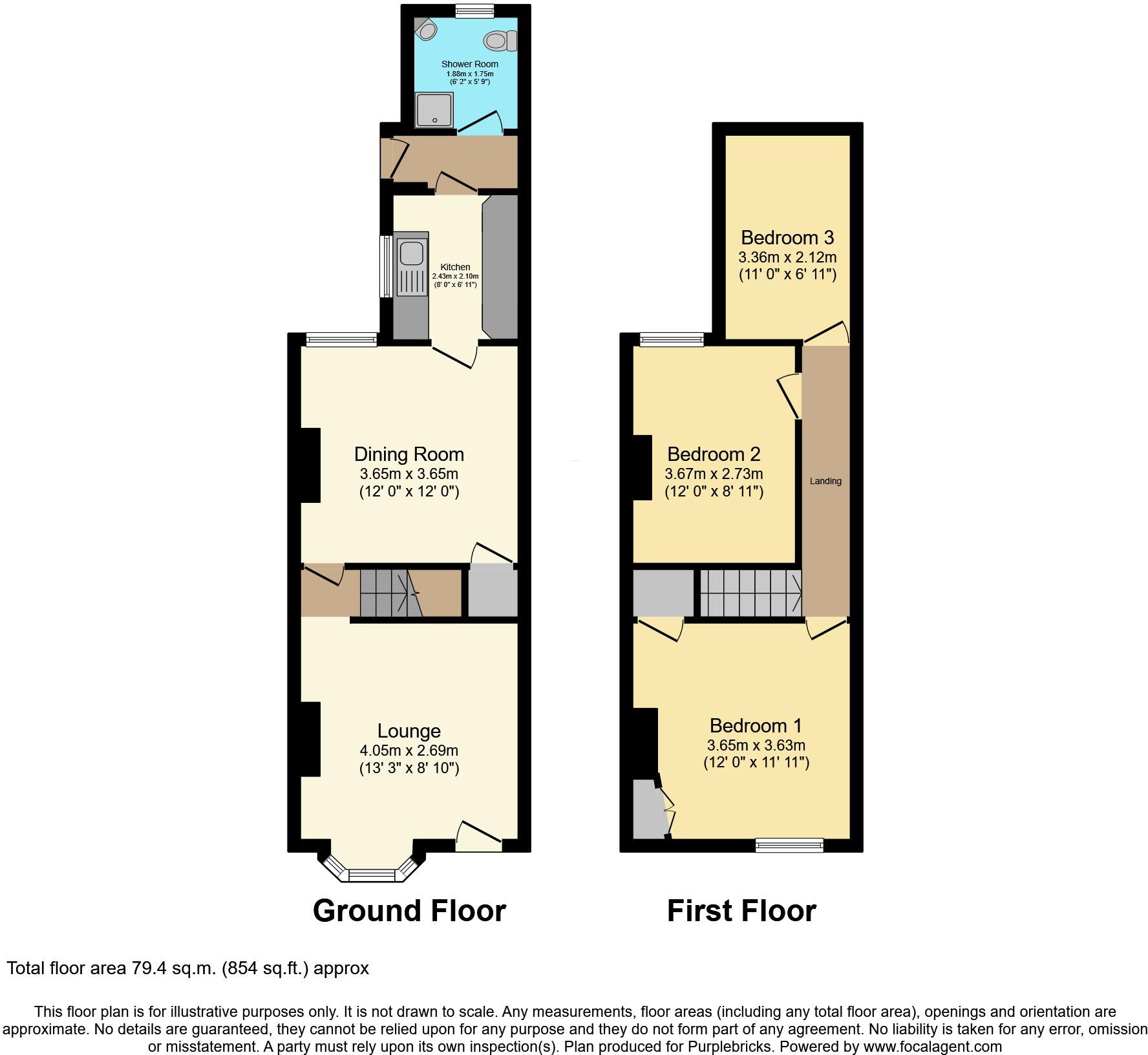 Yorke Street, Mansfield, NG19 floorplan