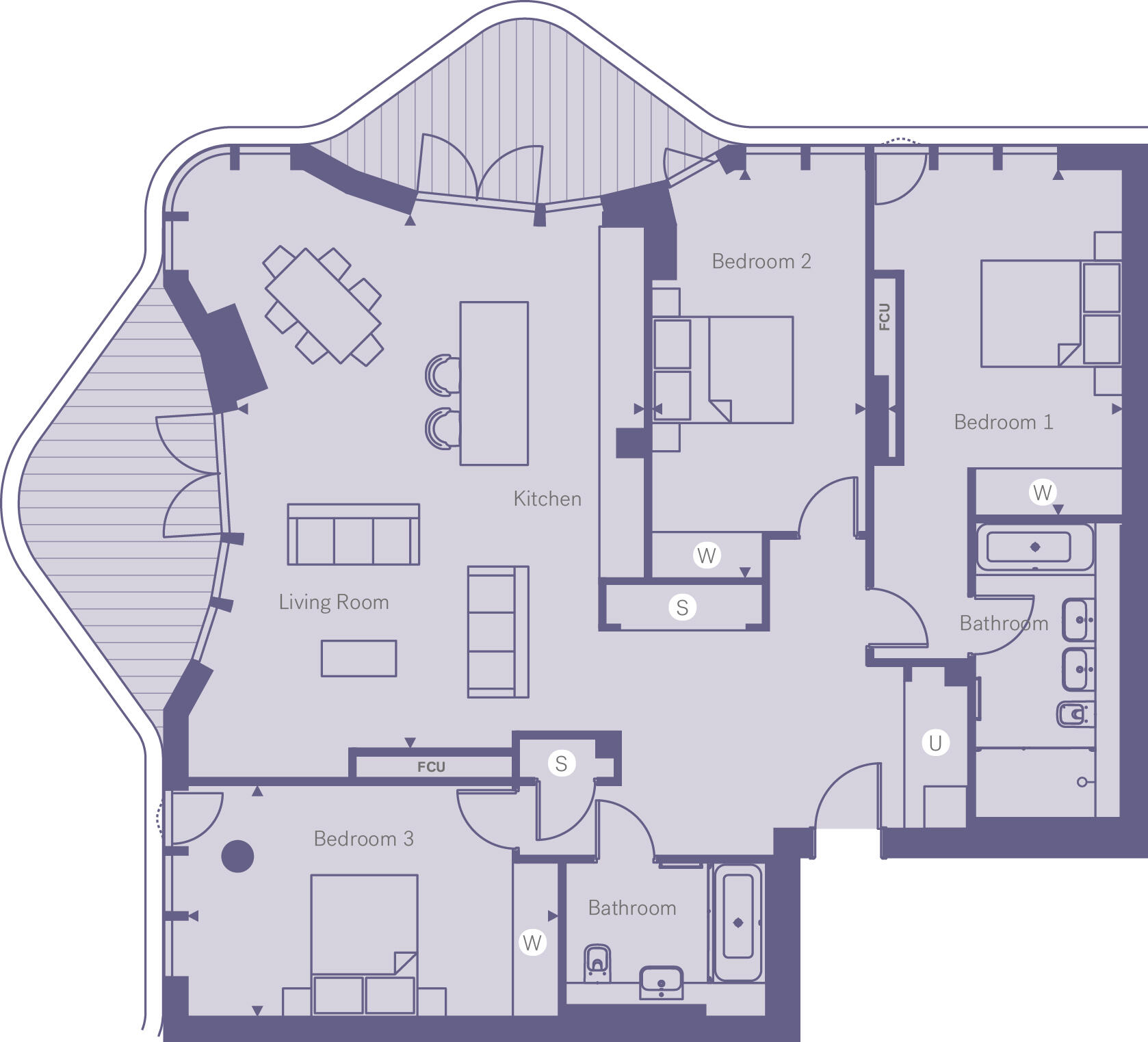Triptych, Bankside, SE1 floorplan