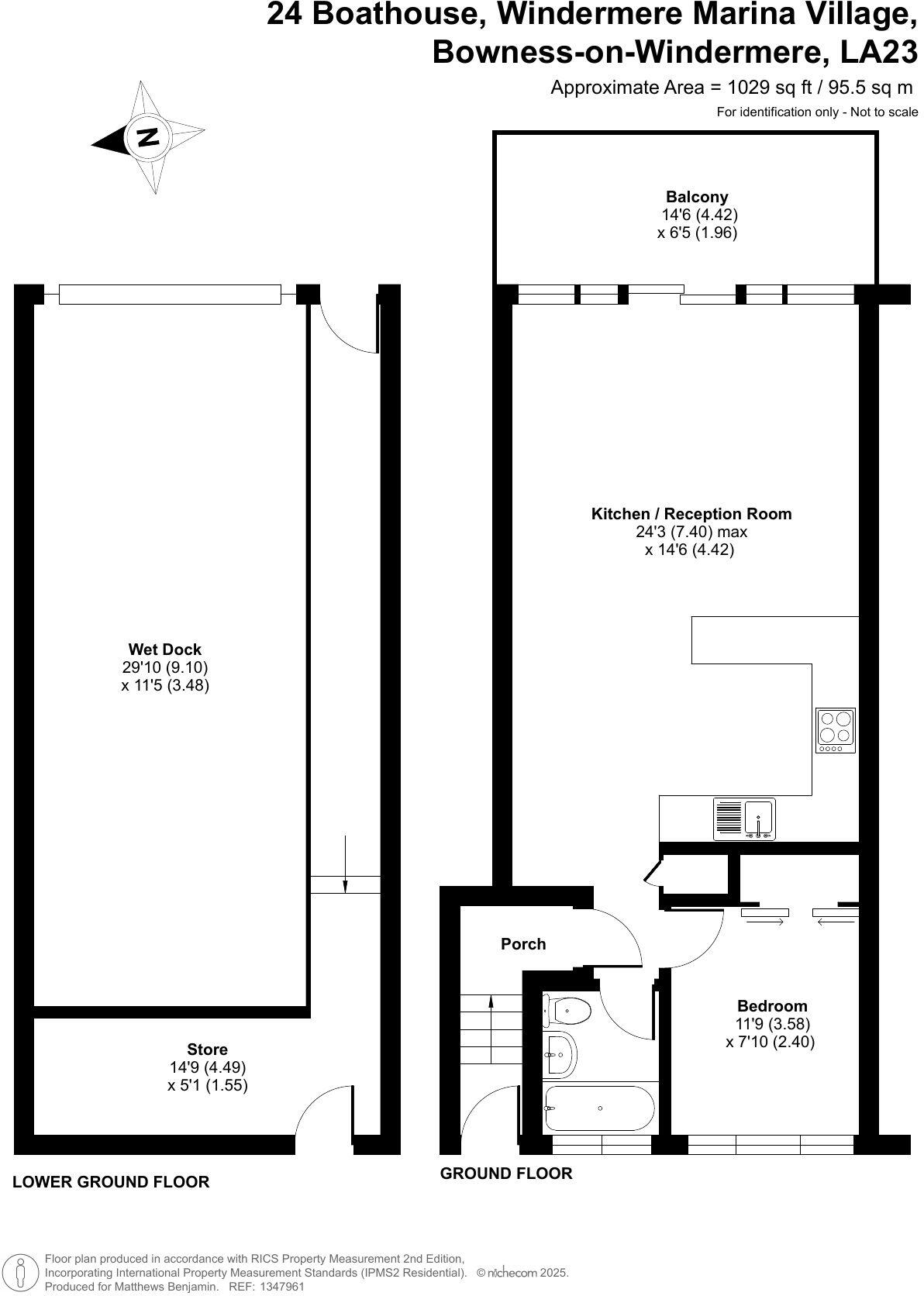 24 Boathouse, Windermere Marina Village, Bowness, LA23 3BN floorplan