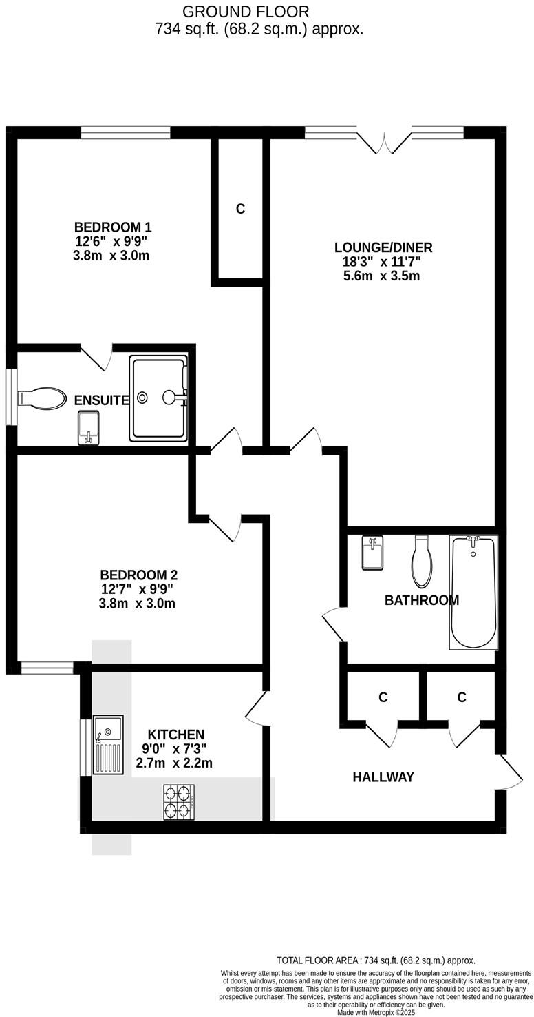 2 bedroom Second Floor Flat in Caterham Valley floorplan