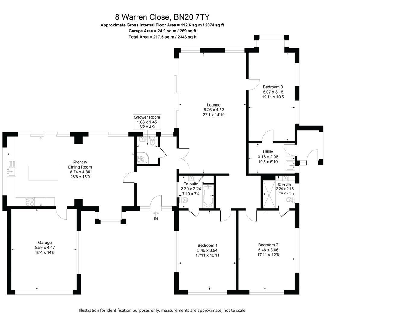 Warren Close, Meads, Eastbourne floorplan
