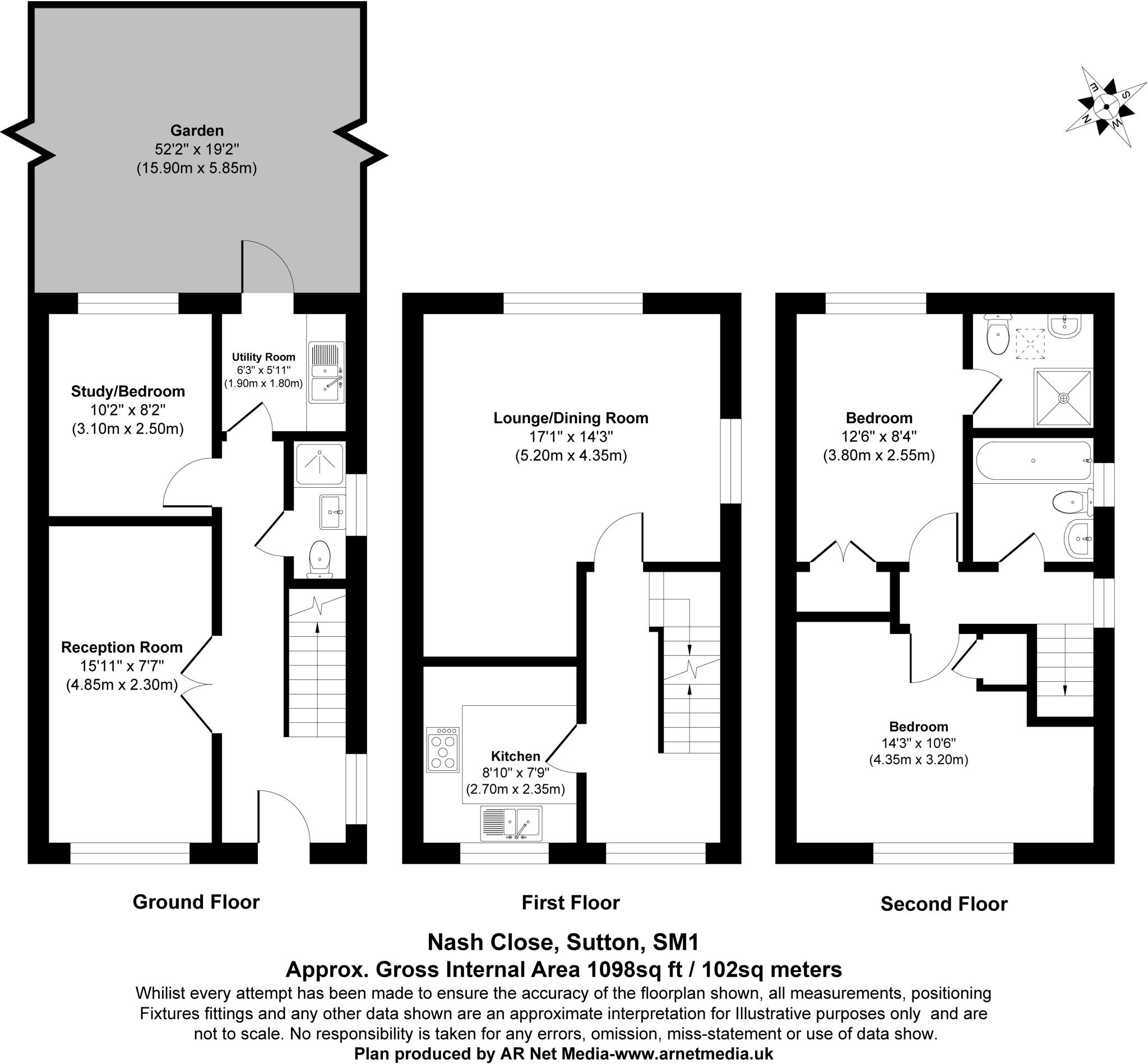 Nash Close, Sutton, SM1 floorplan
