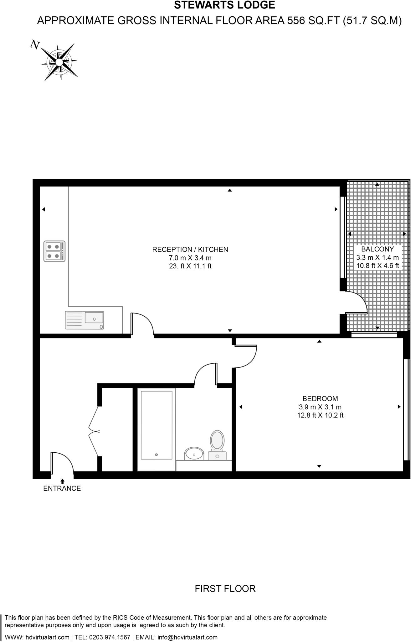 Stewarts Road, Wandswort, SW8 floorplan