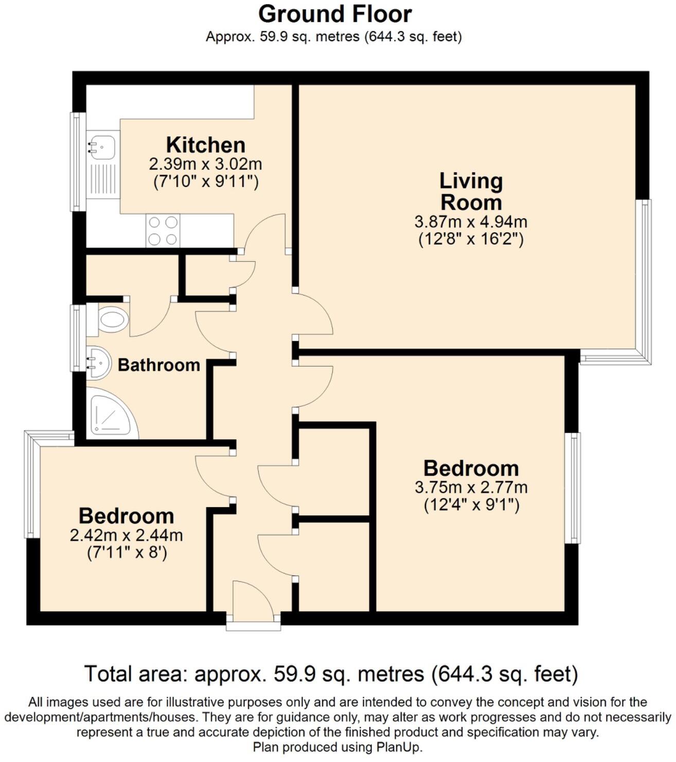 15 Delbury Court, Deercote, Telford, Shropshire, TF3 2BS floorplan