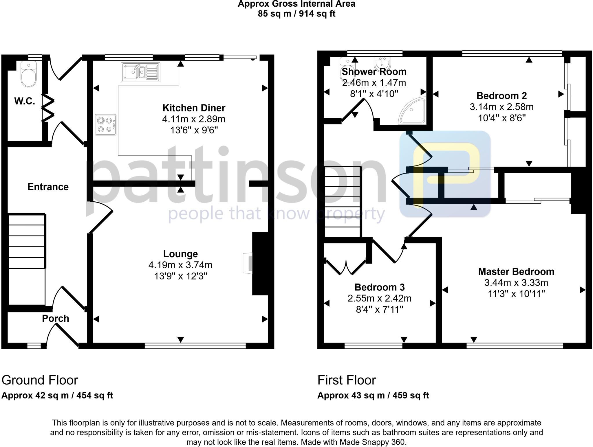 Salisbury Close, Ashington, Northumberland, NE63 9QL floorplan