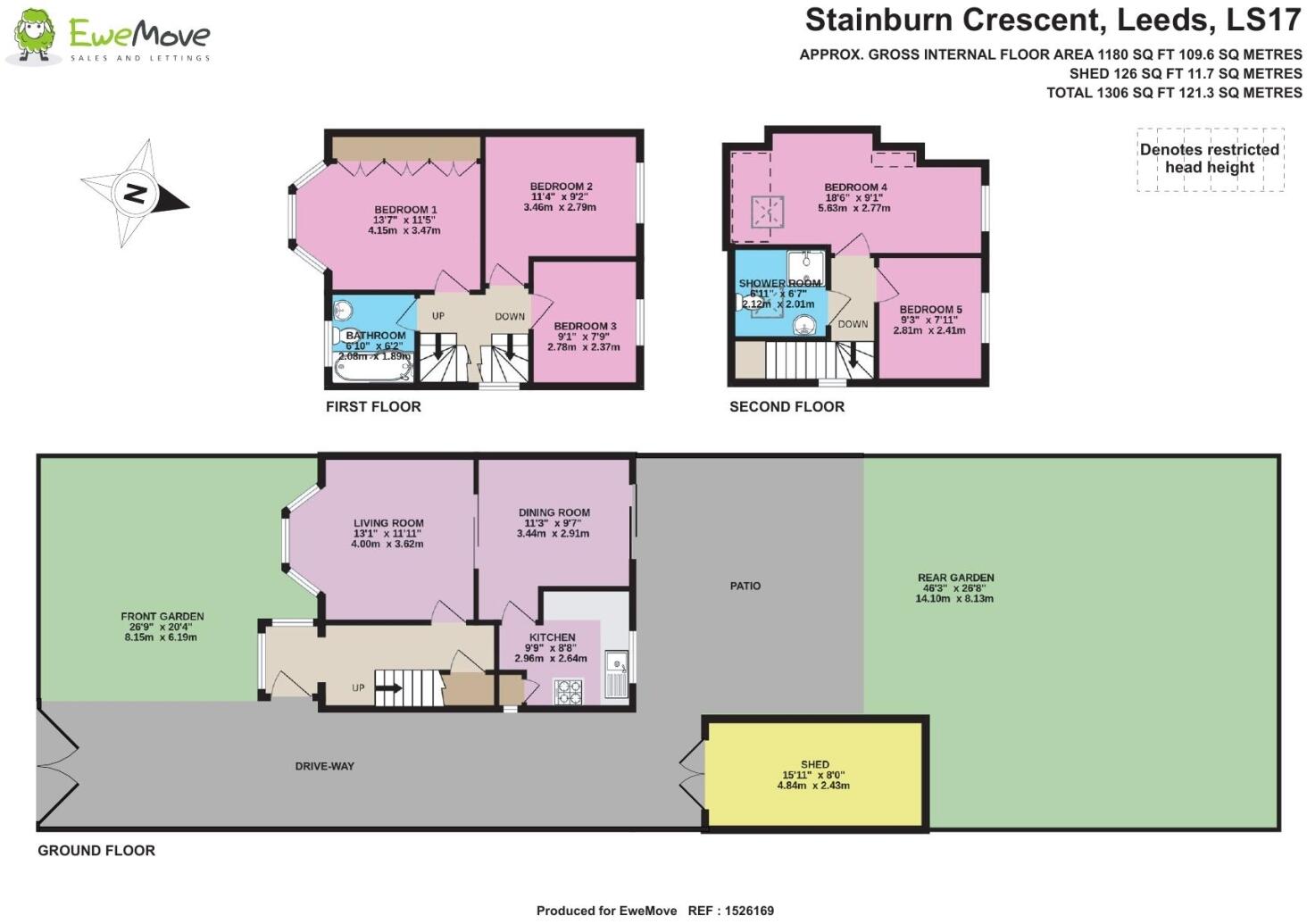 Stainburn Crescent, Leeds, West Yorkshire, LS17 floorplan