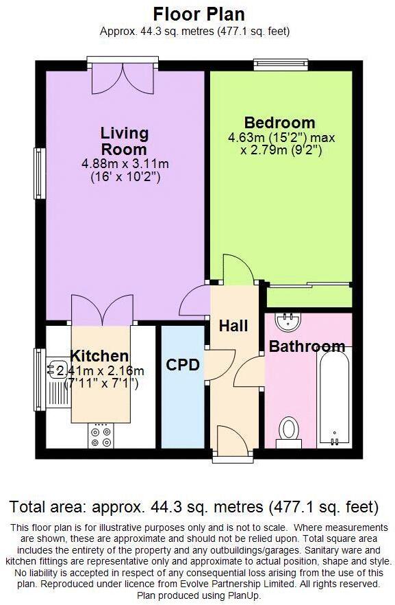 7 Ridgeway Court, Warwick Avenue, Derby, DE23 6LH floorplan