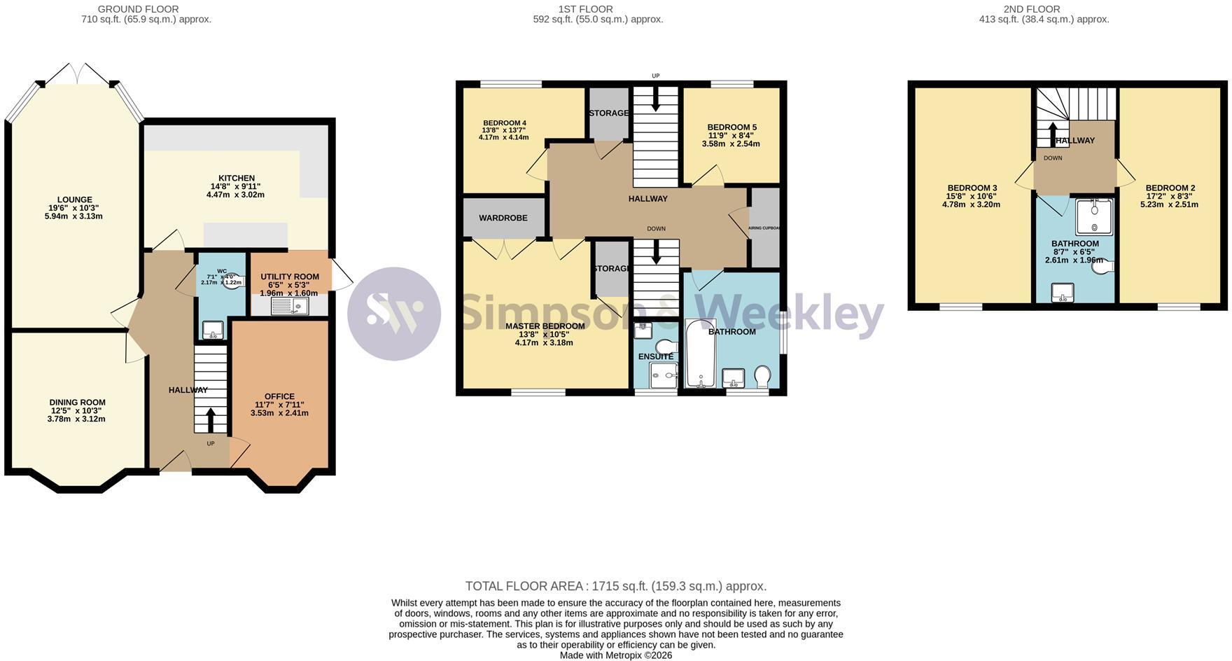 NN8 Calvert Close, Wellingborough floorplan