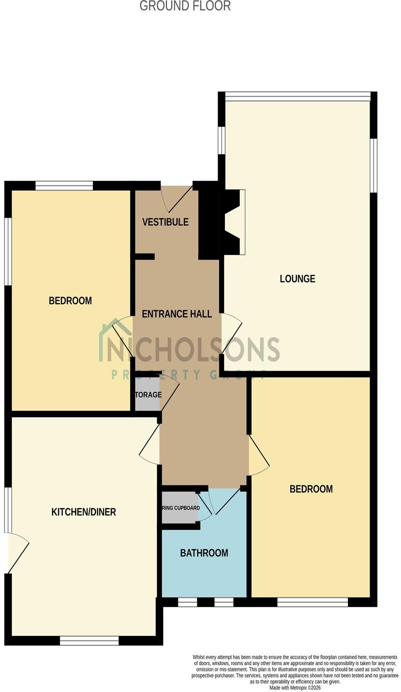 'The Bungalow', South Crescent Road, Filey floorplan