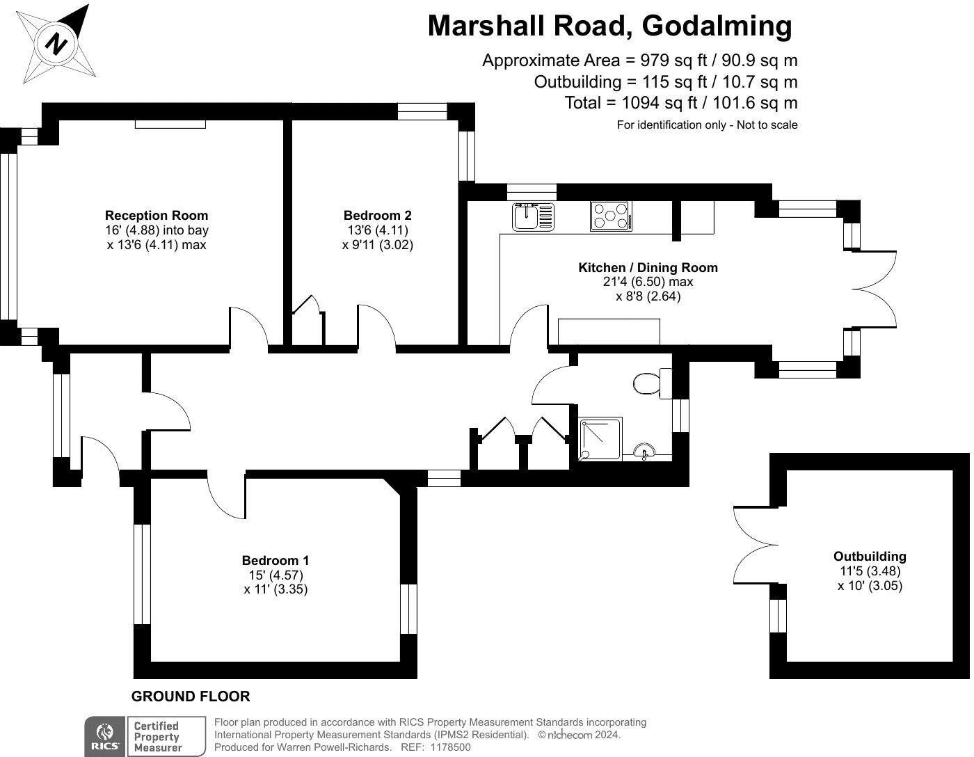 Marshall Road, Godalming, Surrey, GU7 floorplan