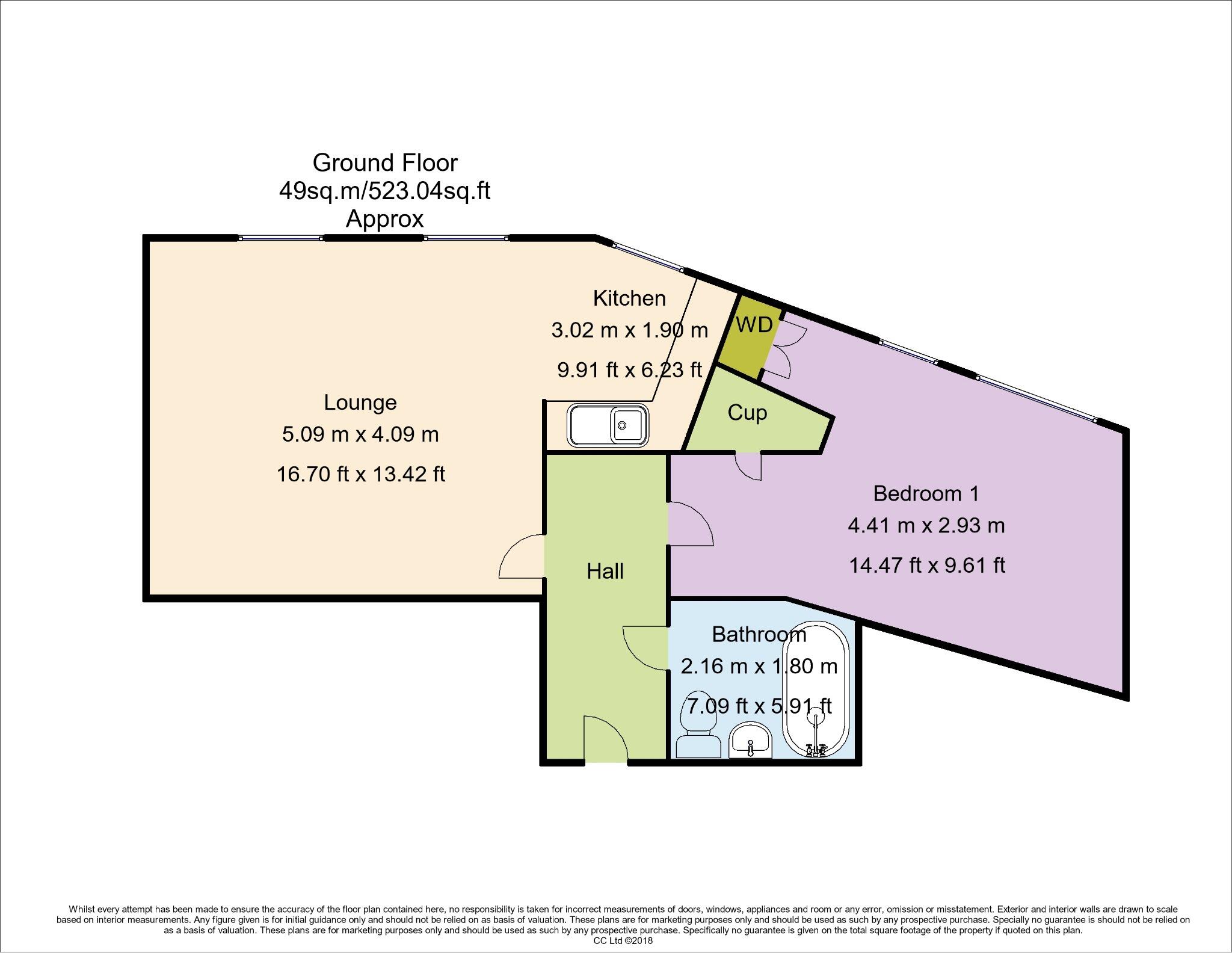 One Fletcher Gate, Adams Walk, Nottingham, Nottinghamshire, NG1 1QP floorplan