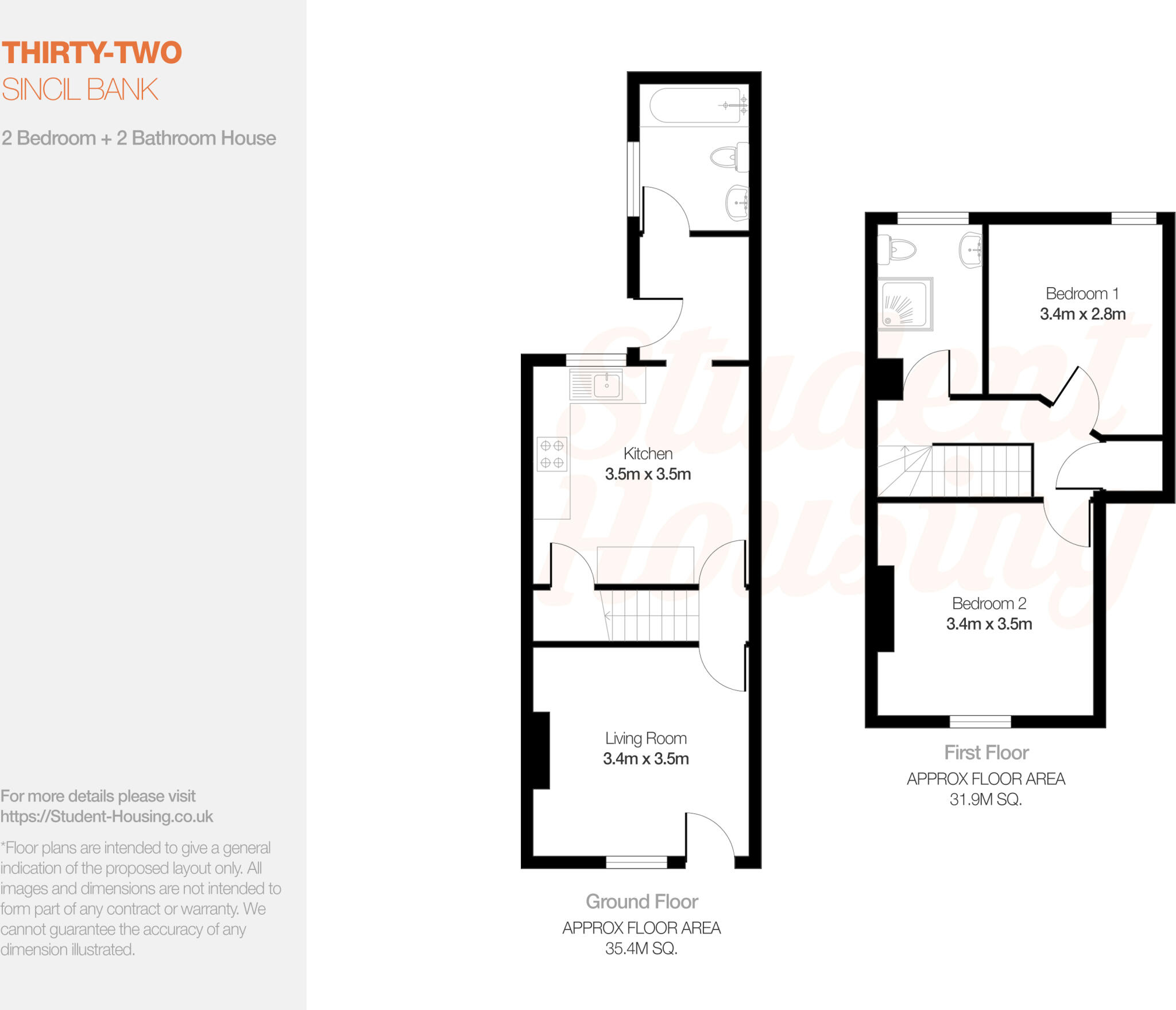 Sincil Bank // 2 Bed & 2 Bath // August 2027 floorplan