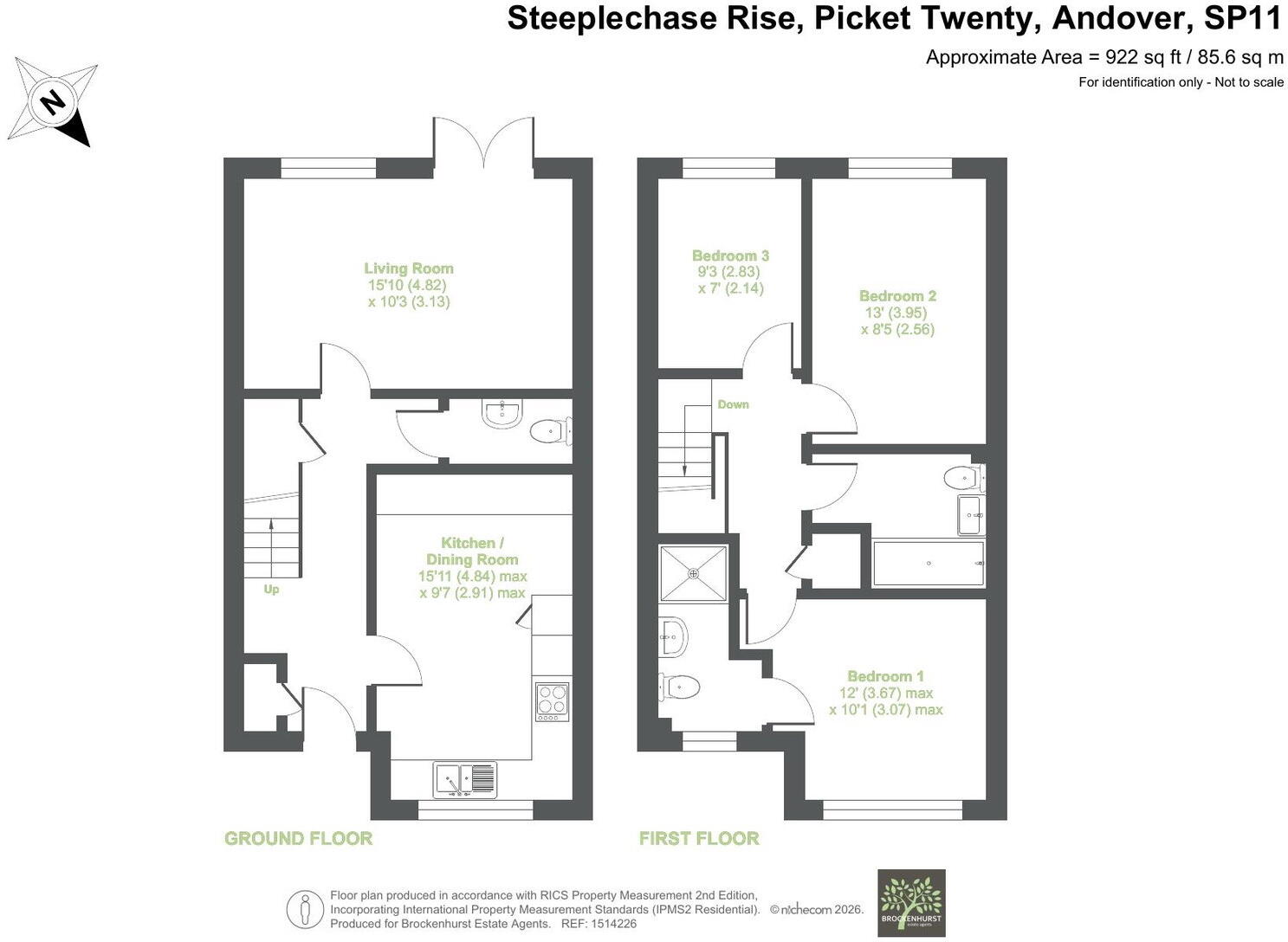Steeplechase Rise, Picket Twenty, Andover SP11 6XA floorplan