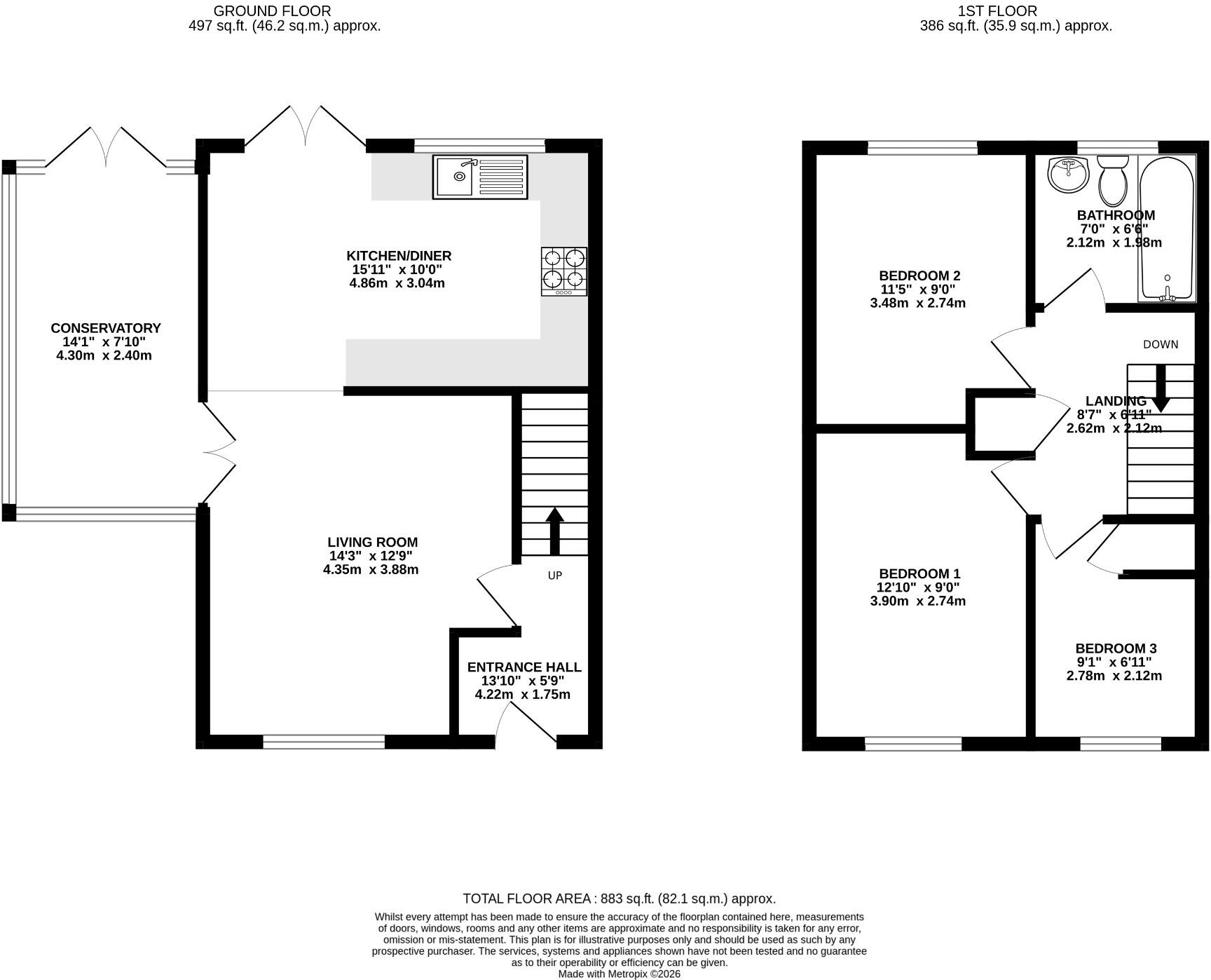 Meadow Way, Therfield floorplan