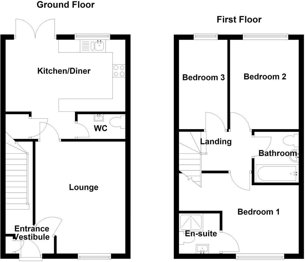 Fields Way, Mirfield floorplan