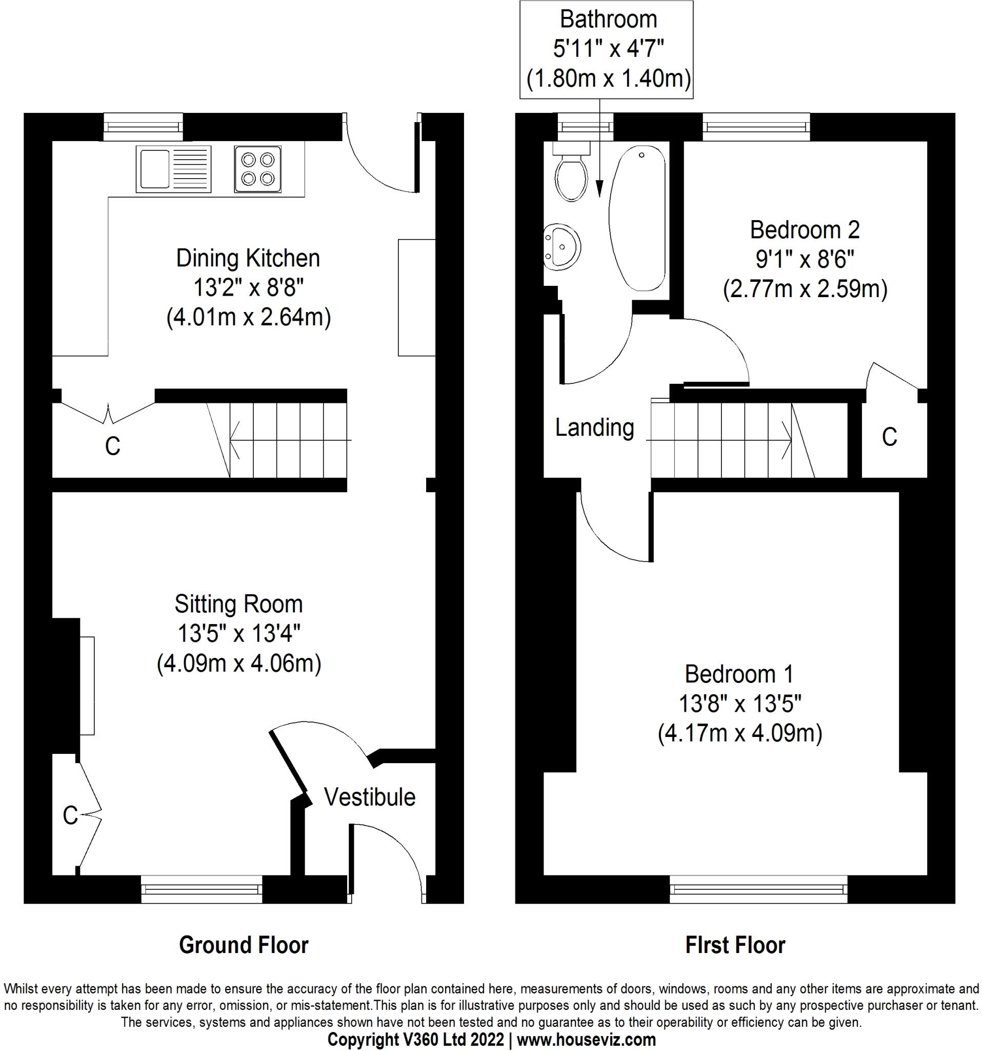 20 Aire View, Cononley BD20 8JY floorplan