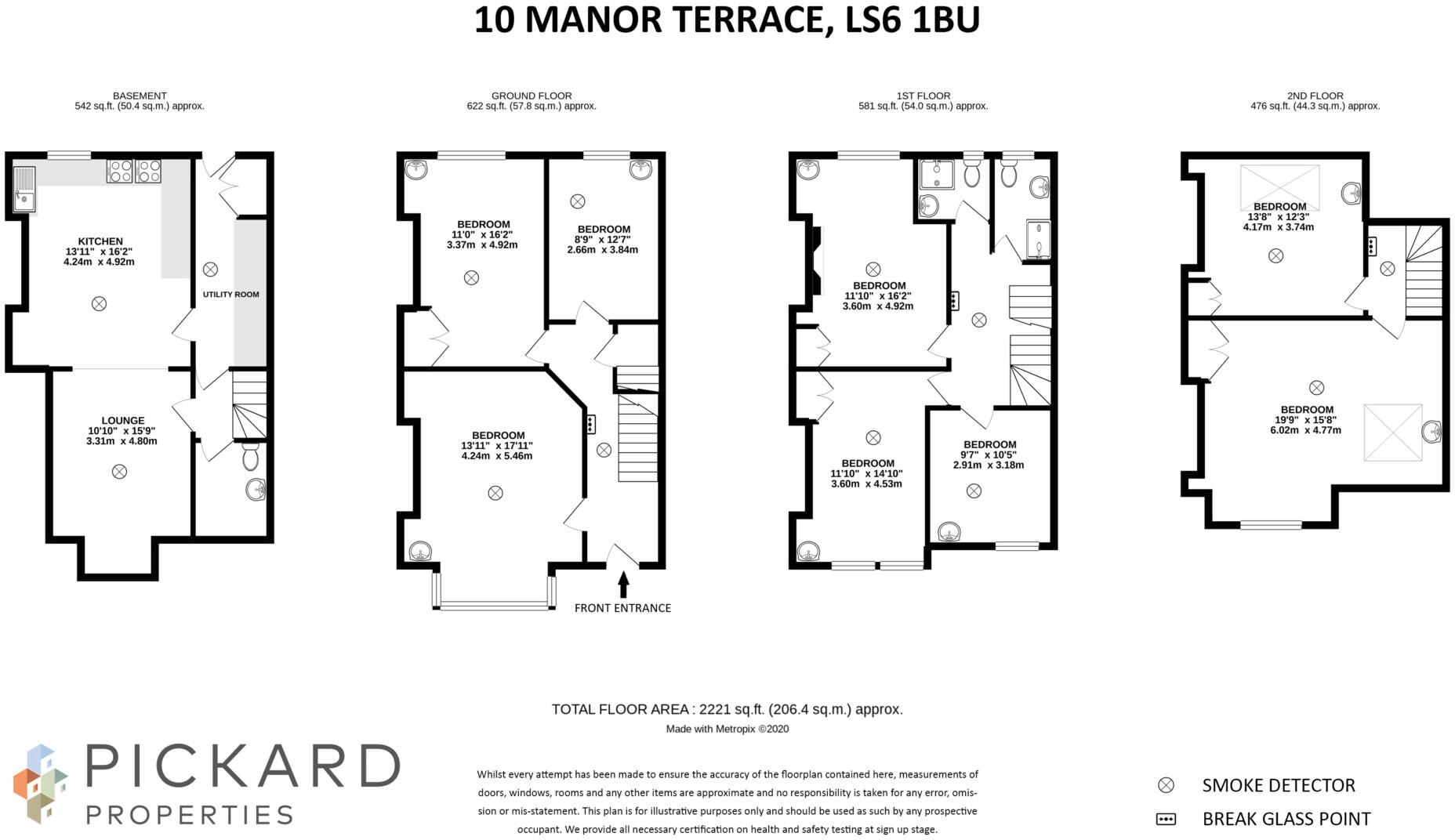 10 Manor Terrace, Hyde Park, Leeds, LS6 1BU floorplan