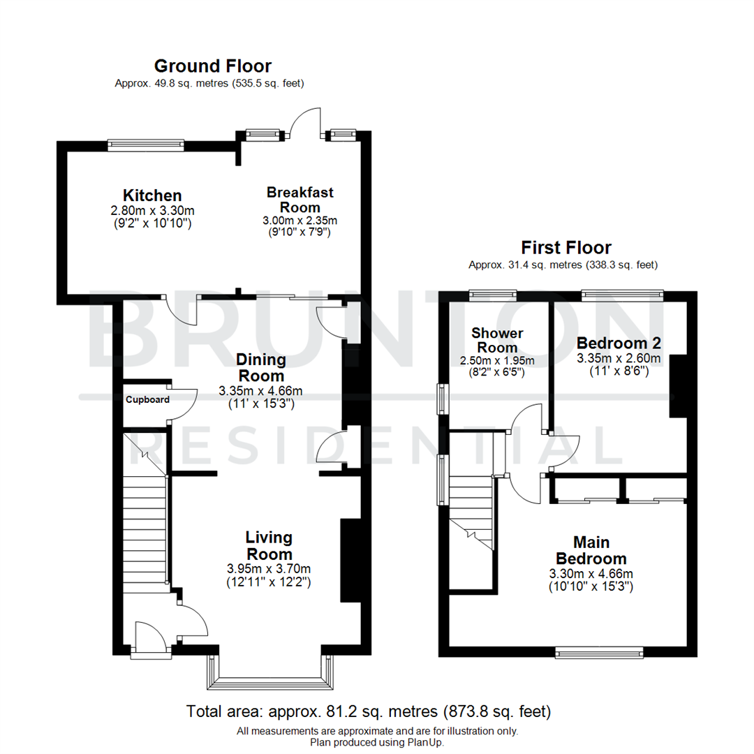 Brandon Road, Fawdon, Newcastle Upon Tyne floorplan