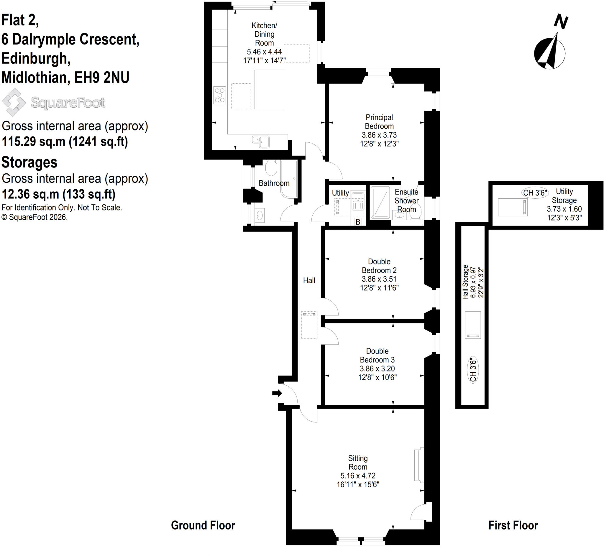 6/2 Dalrymple Crescent, Grange, Edinburgh, EH9 floorplan