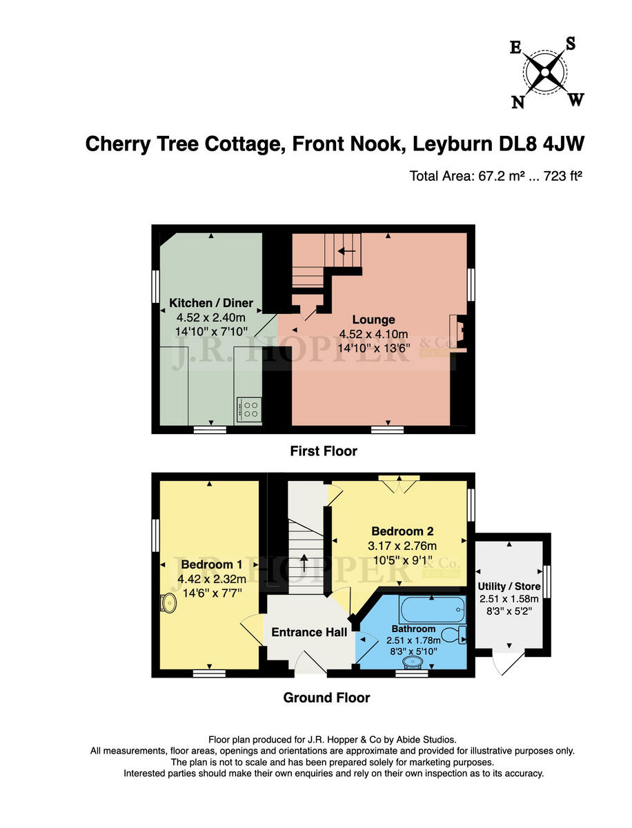 Cherry Tree Cottage, Front Nook, West Burton DL8 4JW floorplan