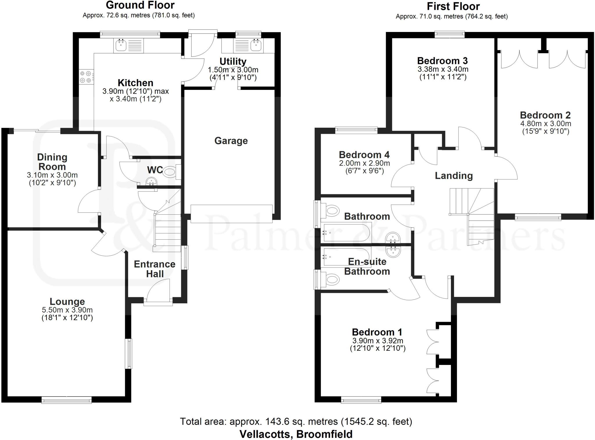 Vellacotts, Chelmsford, Essex, CM1 floorplan